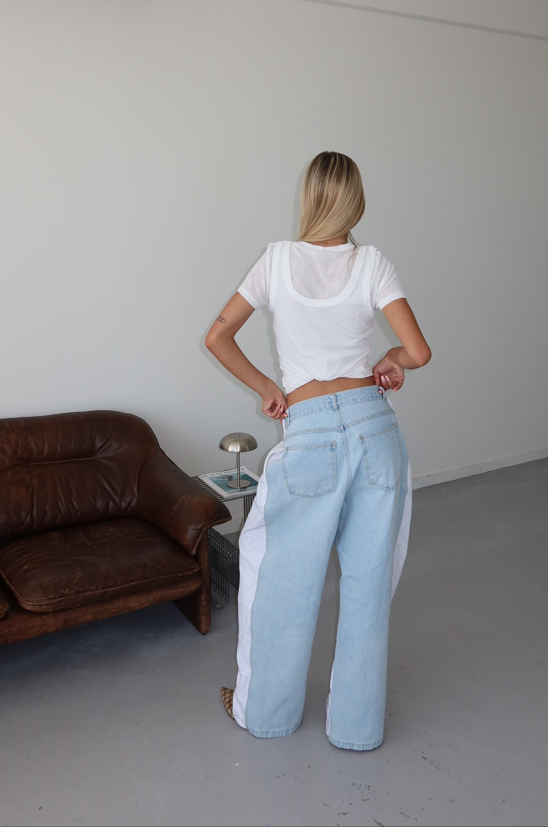 'REVERSE' denim jogger