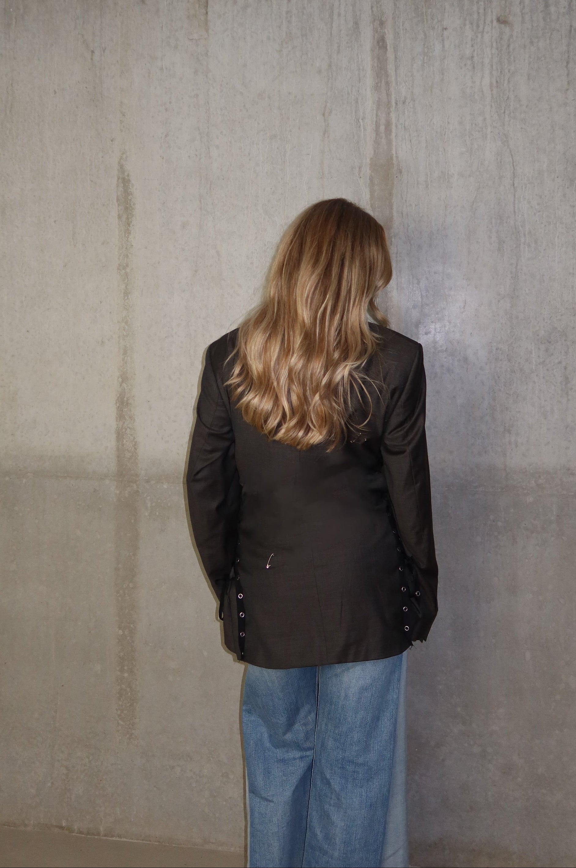 'REFINED' Tailored blazer brown dark