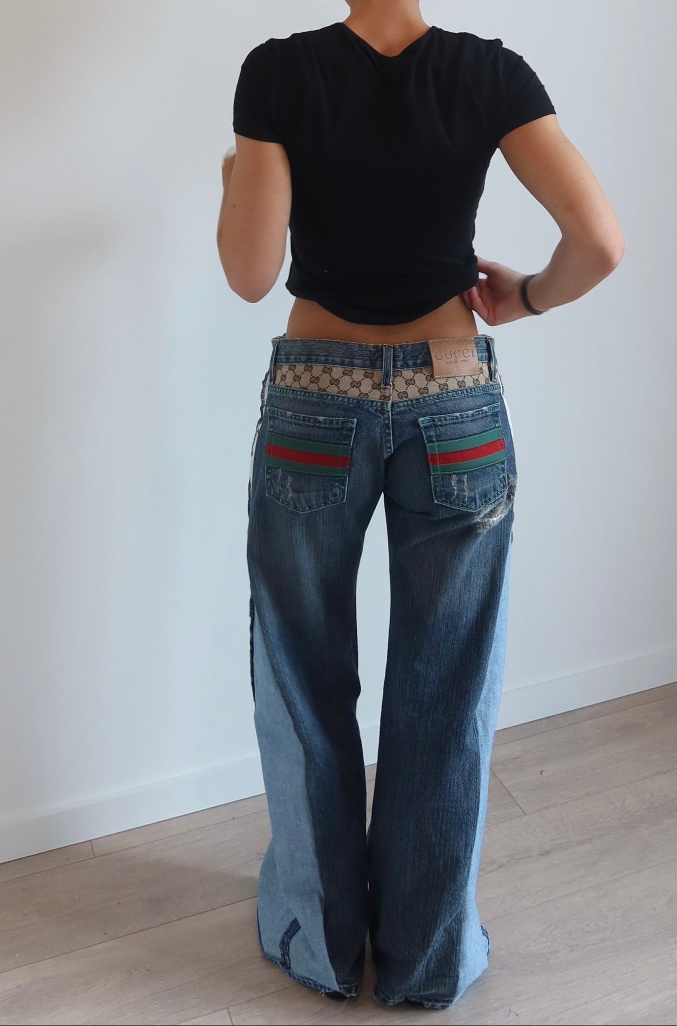 'TWO SIDES' Gucci reworked jeans