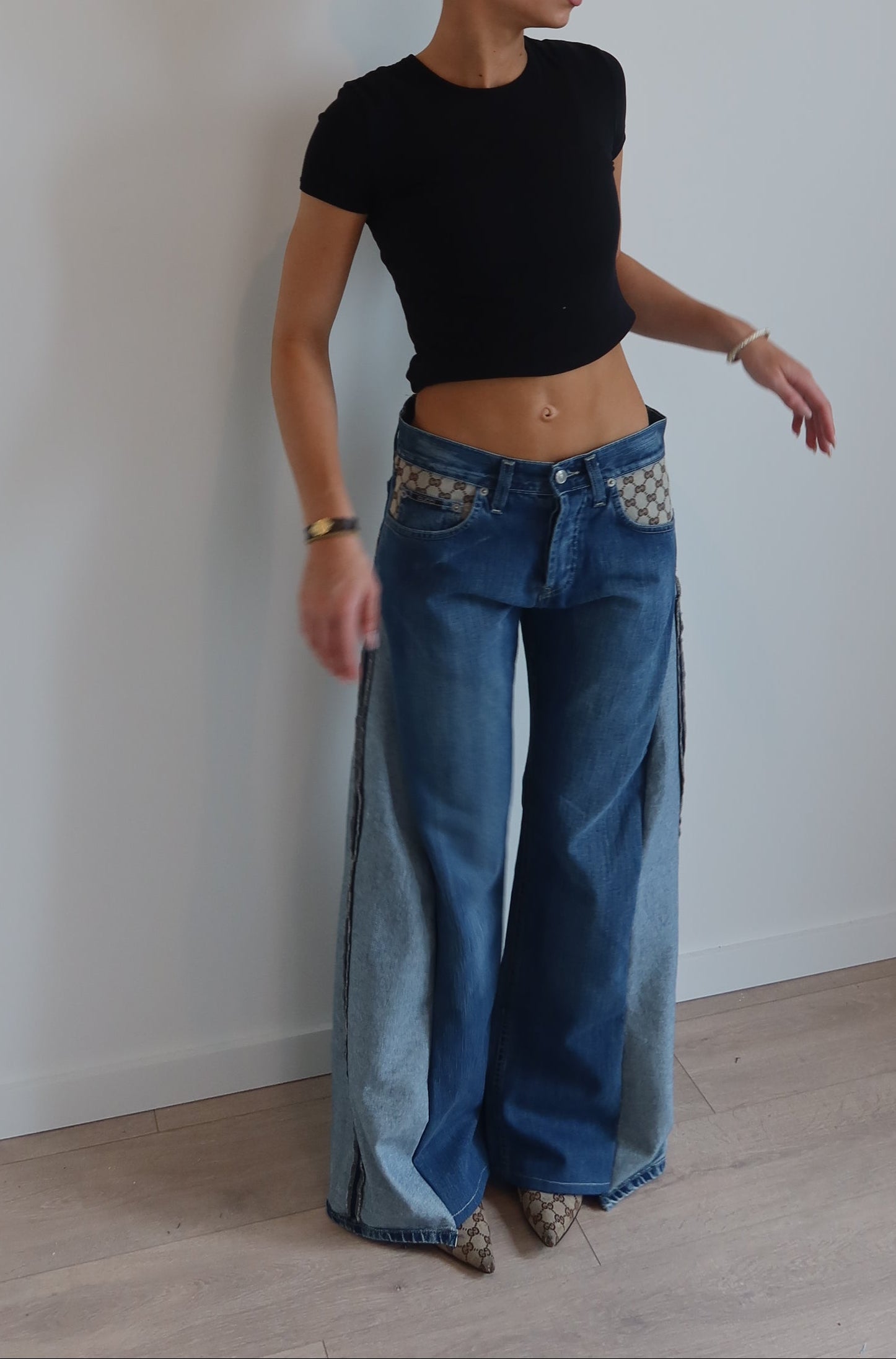 'TWO SIDES' Gucci reworked jeans