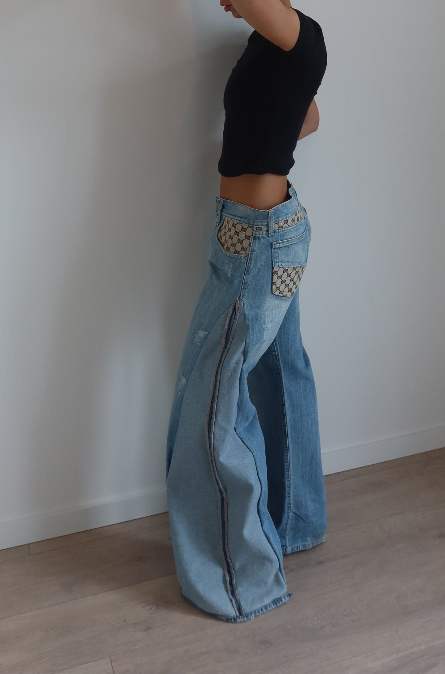 'TWO SIDES' Gucci reworked jeans
