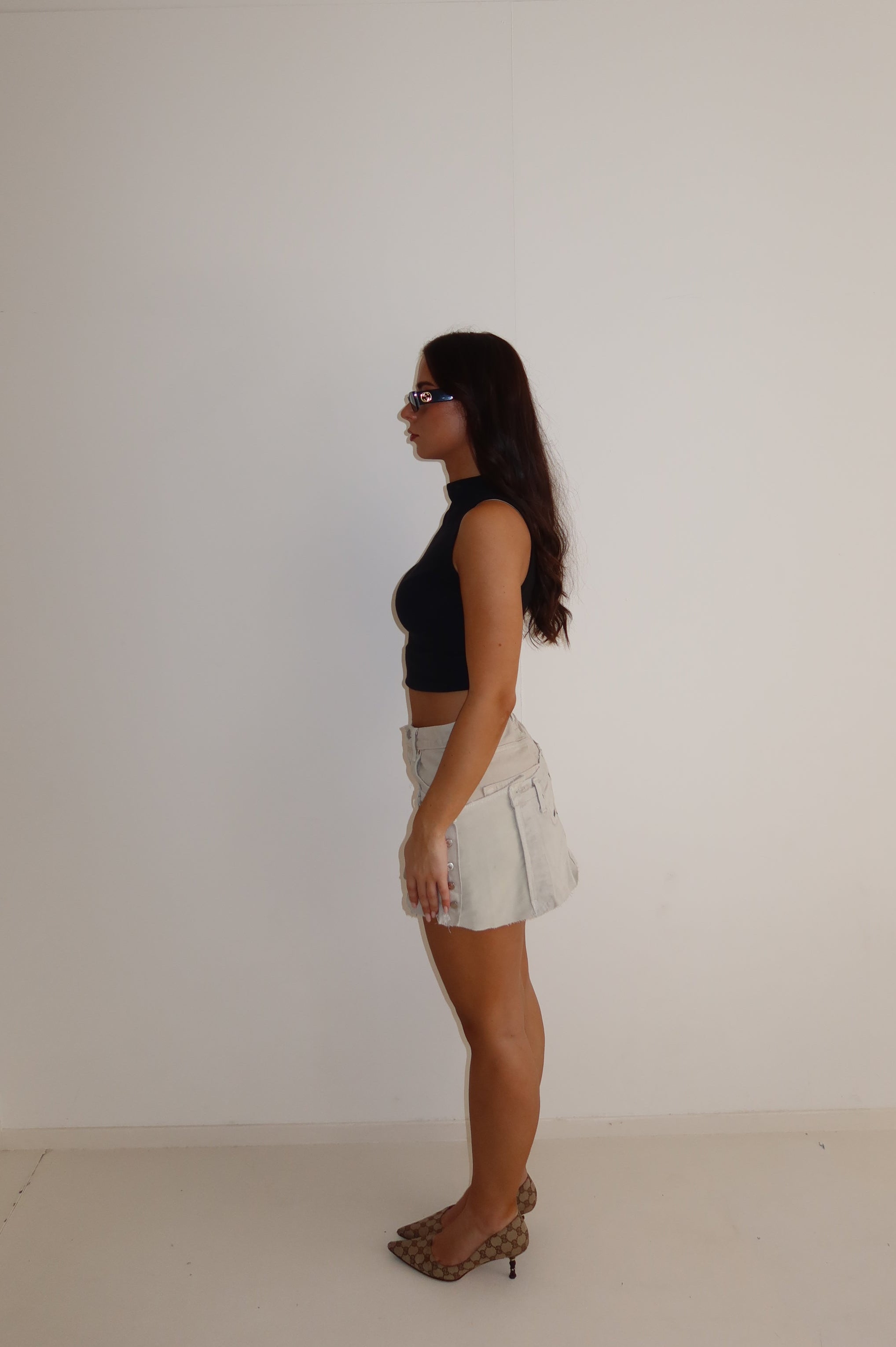 'DOUBLE UP' Levi's reworked skirt