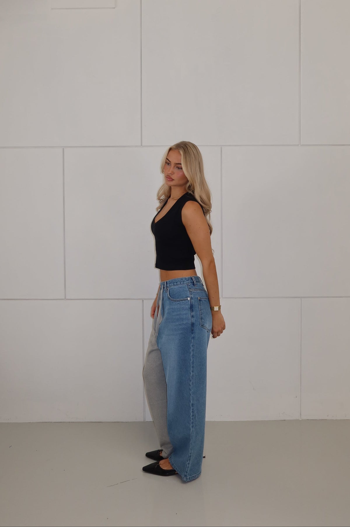 'REVERSE' denim jogger