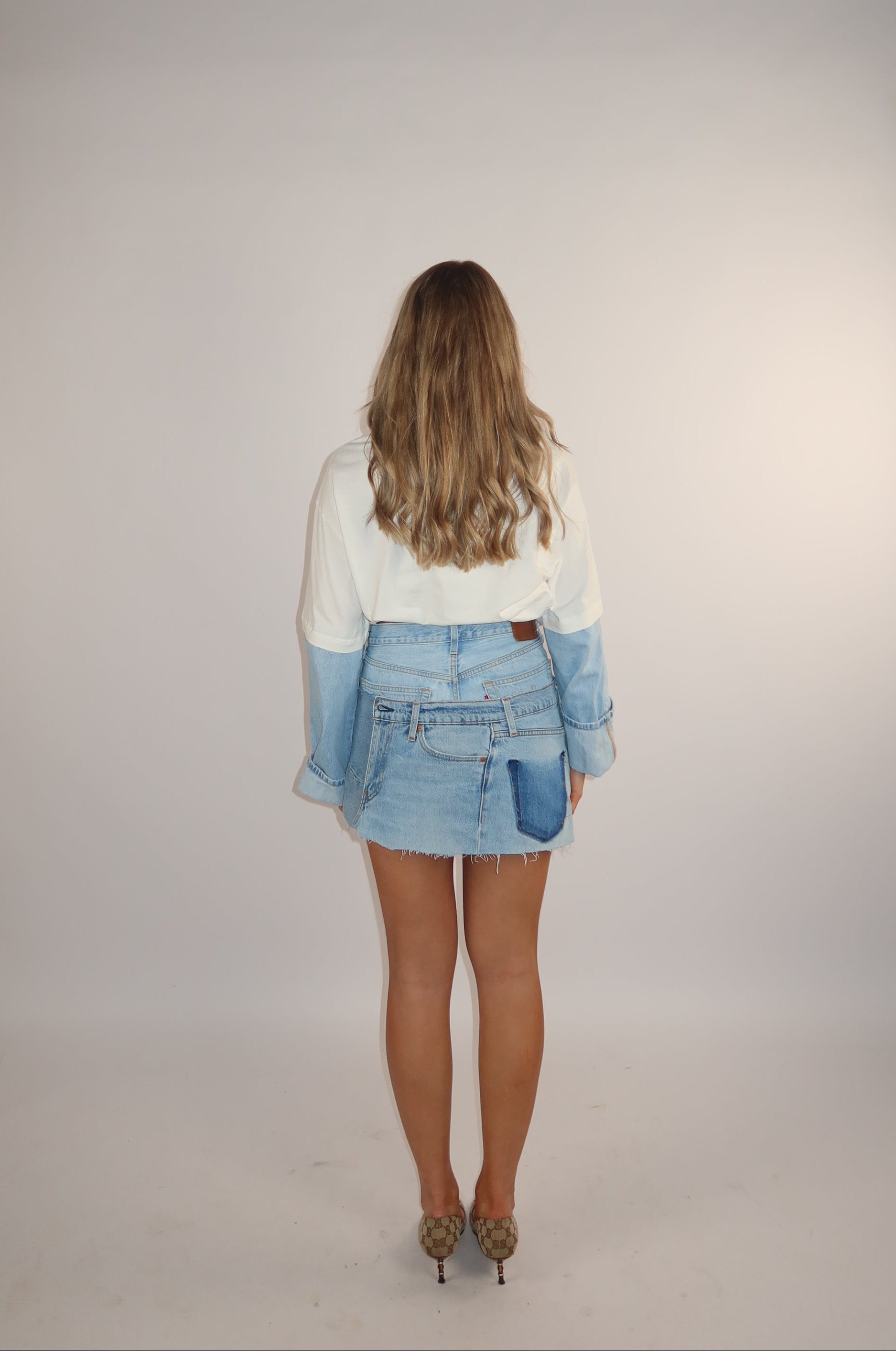 'PRE-ORDER' Denim sleeves t-shirt