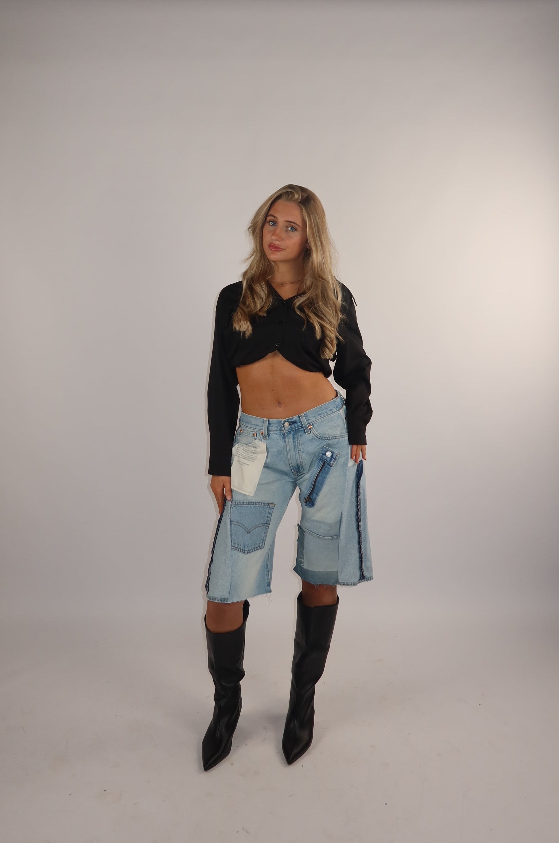 'TWO SIDES' Levi's reworked jort