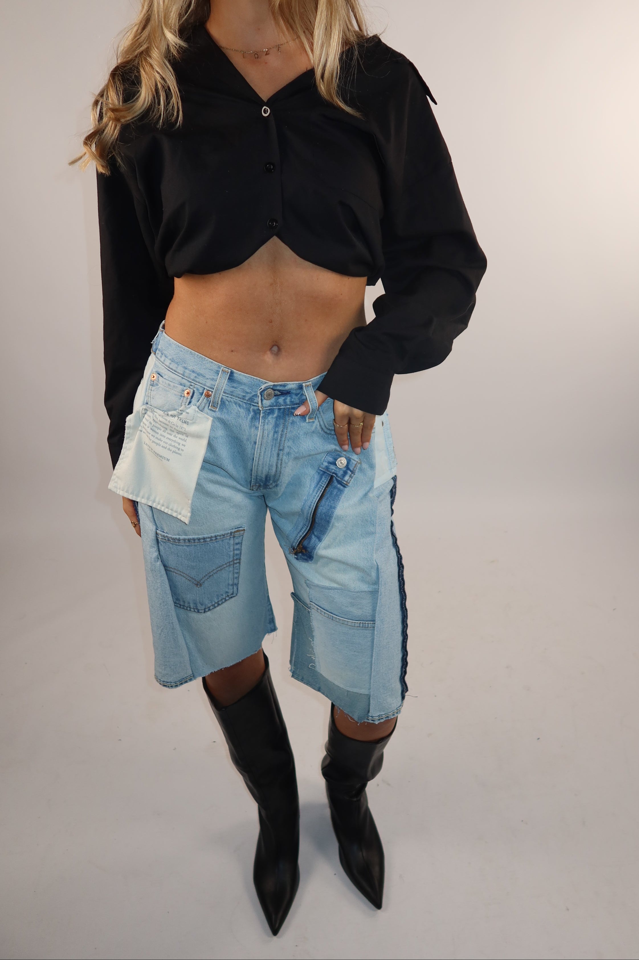 'TWO SIDES' Levi's reworked jort