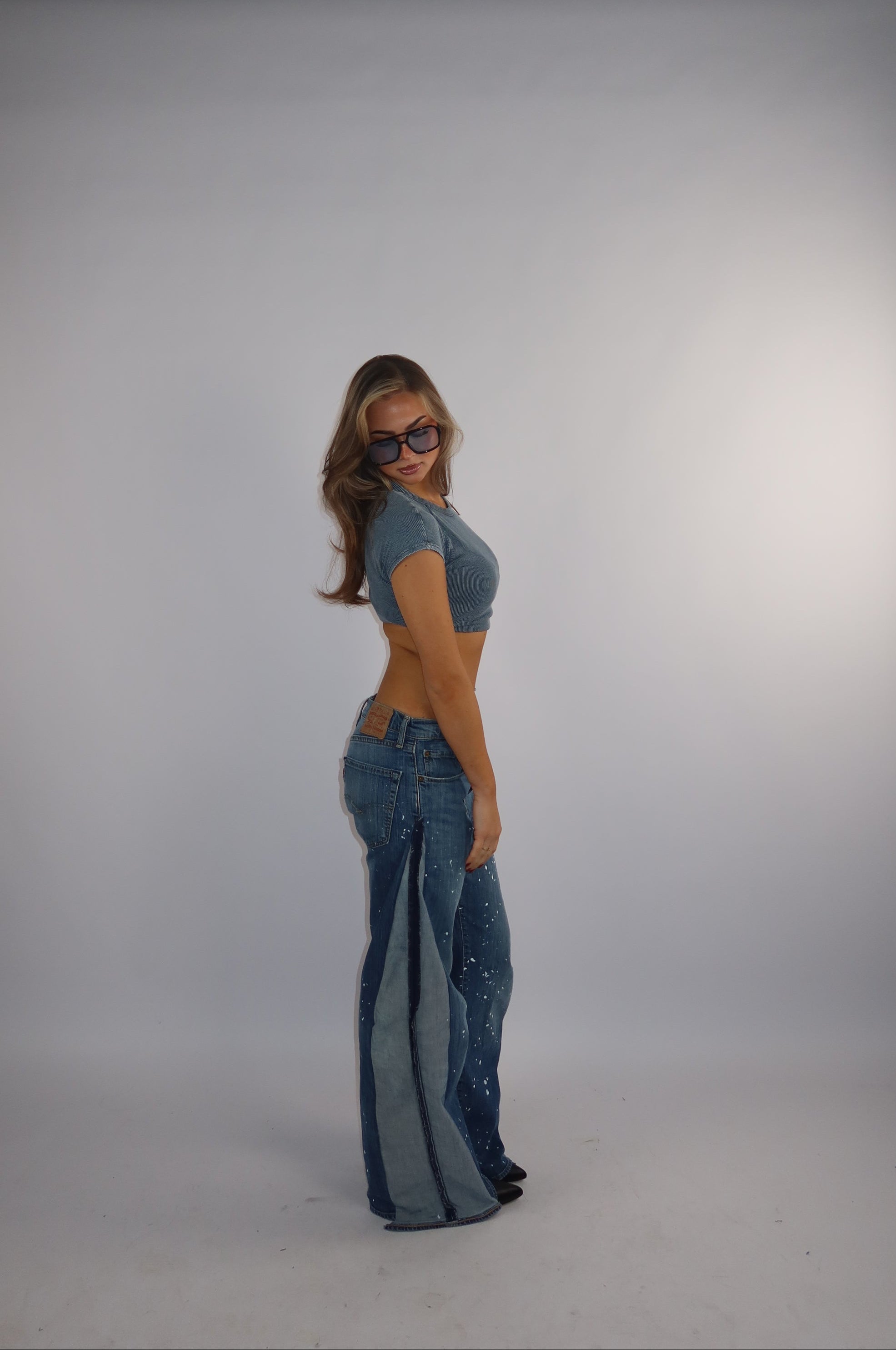 'TWO SIDES' Levi's reworked jeans