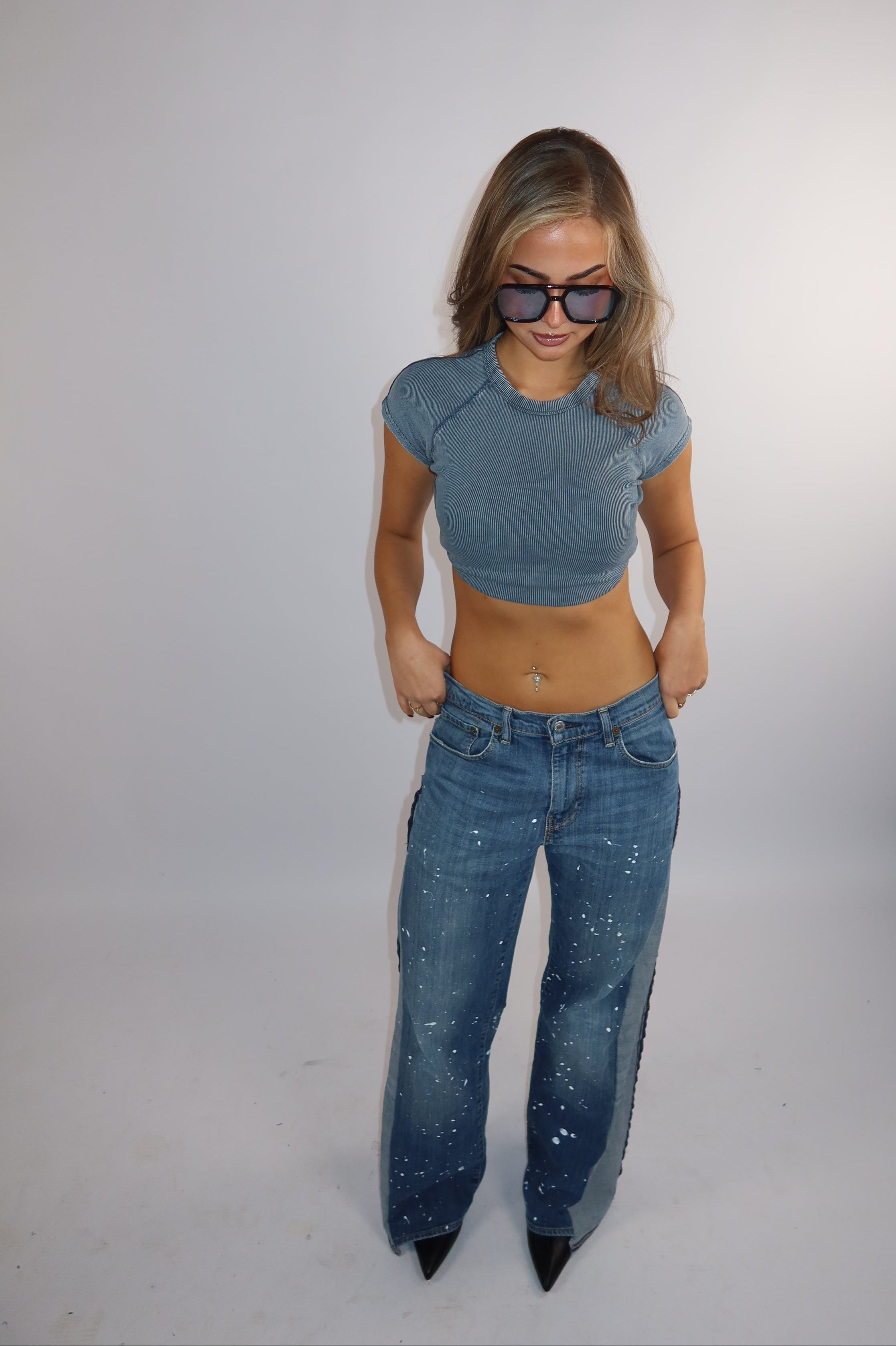 'TWO SIDES' Levi's reworked jeans
