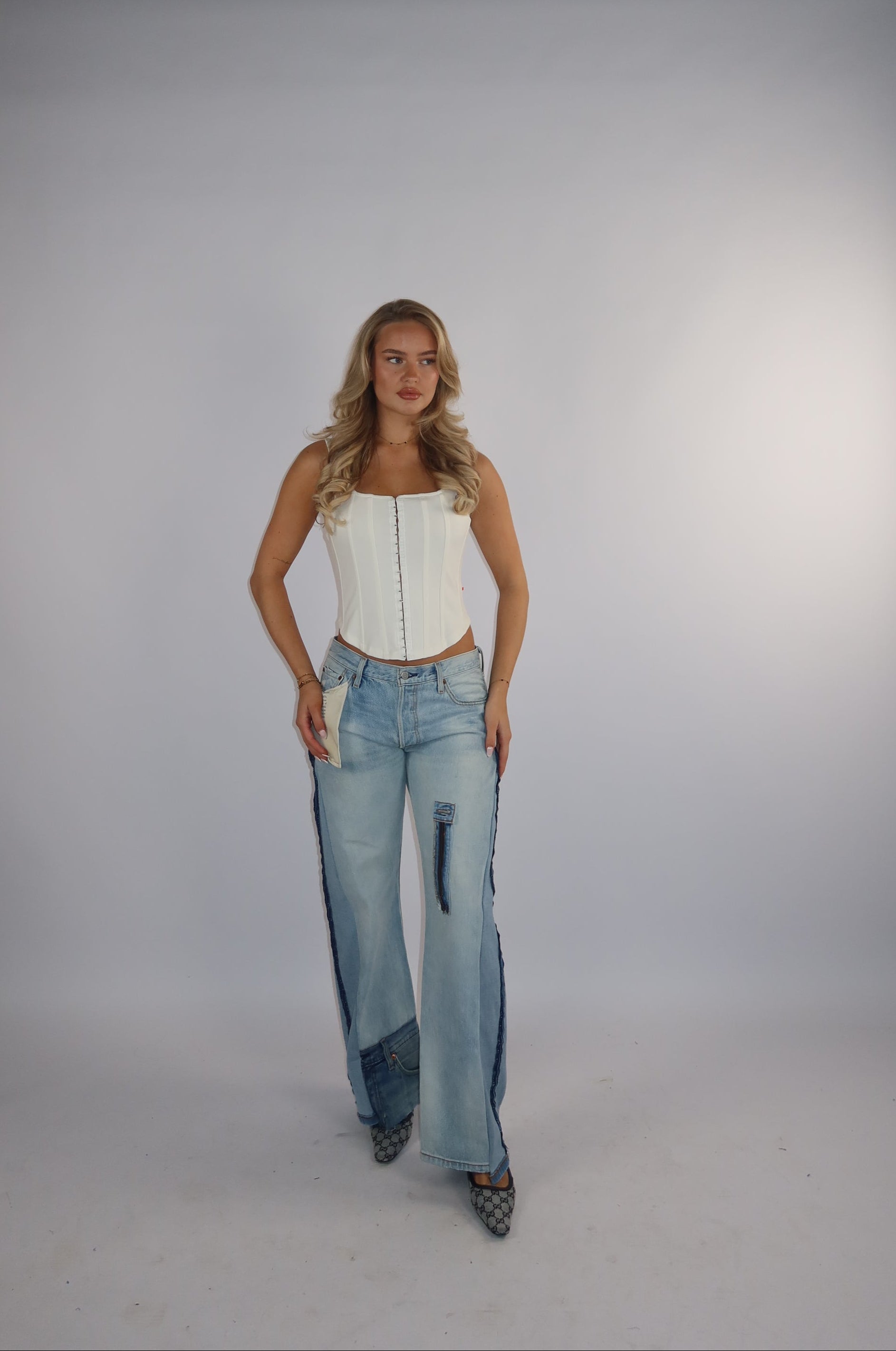 'TWO SIDES' Levi's reworked jeans