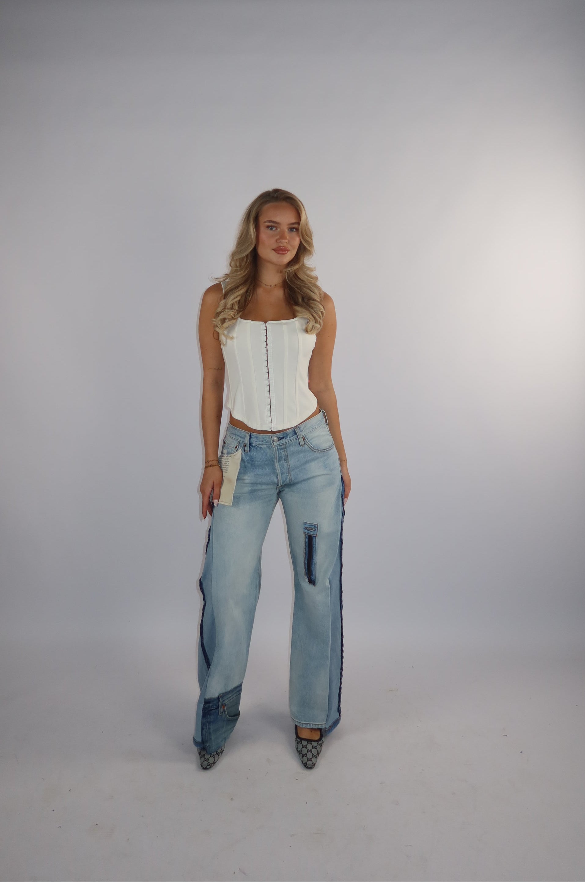 'TWO SIDES' Levi's reworked jeans