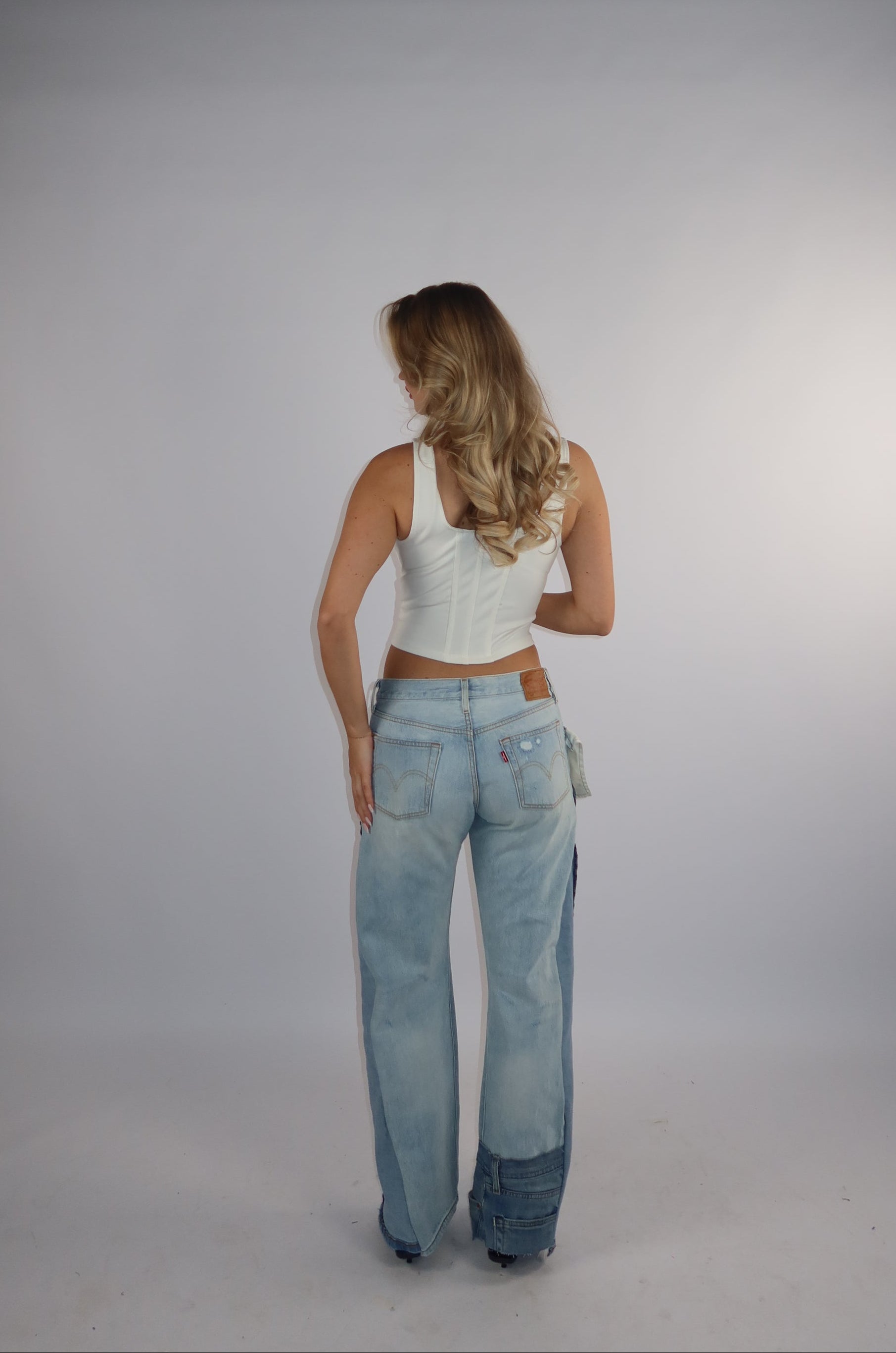 'TWO SIDES' Levi's reworked jeans