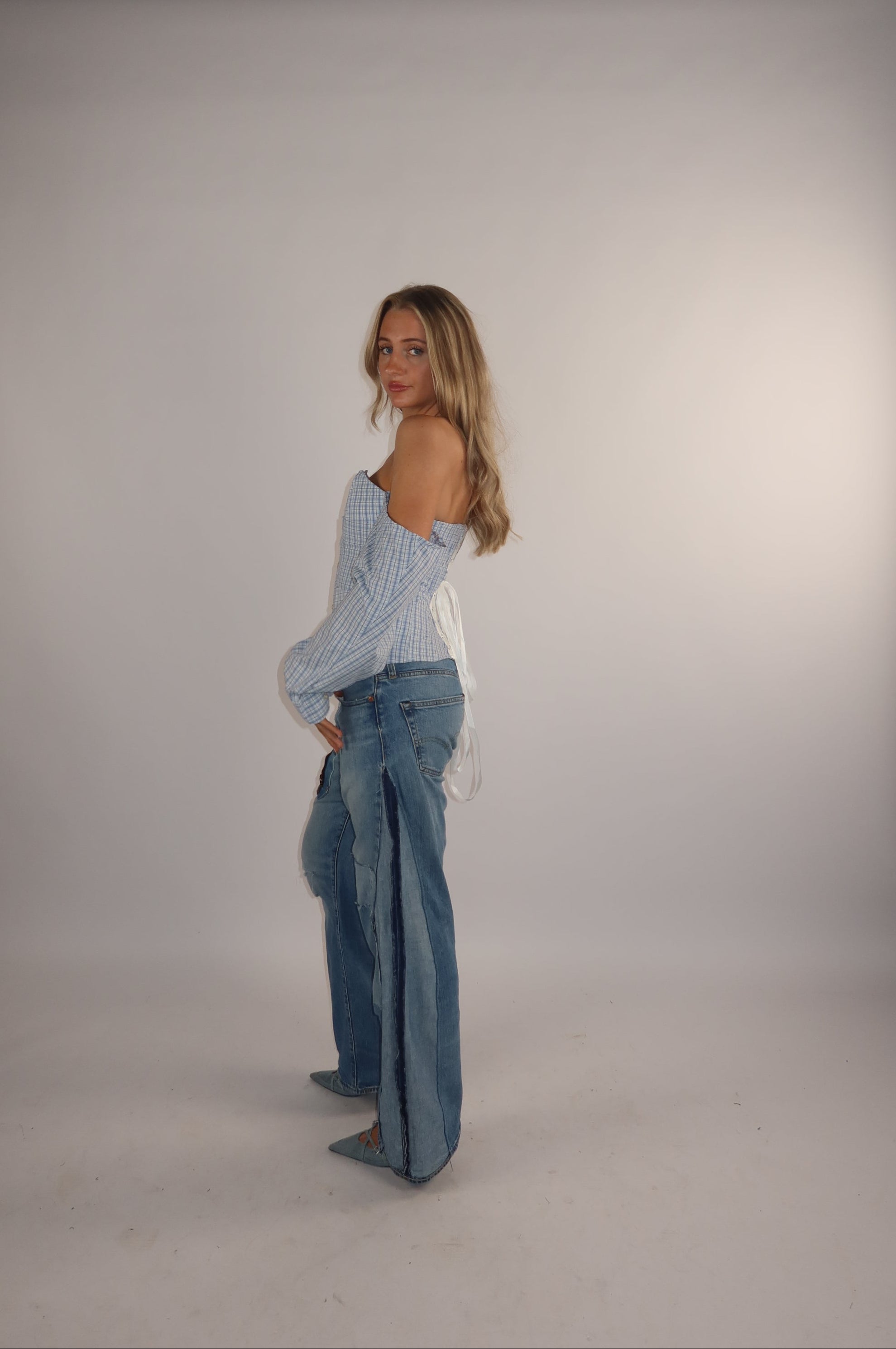 'TWO SIDES' Levi's reworked jeans