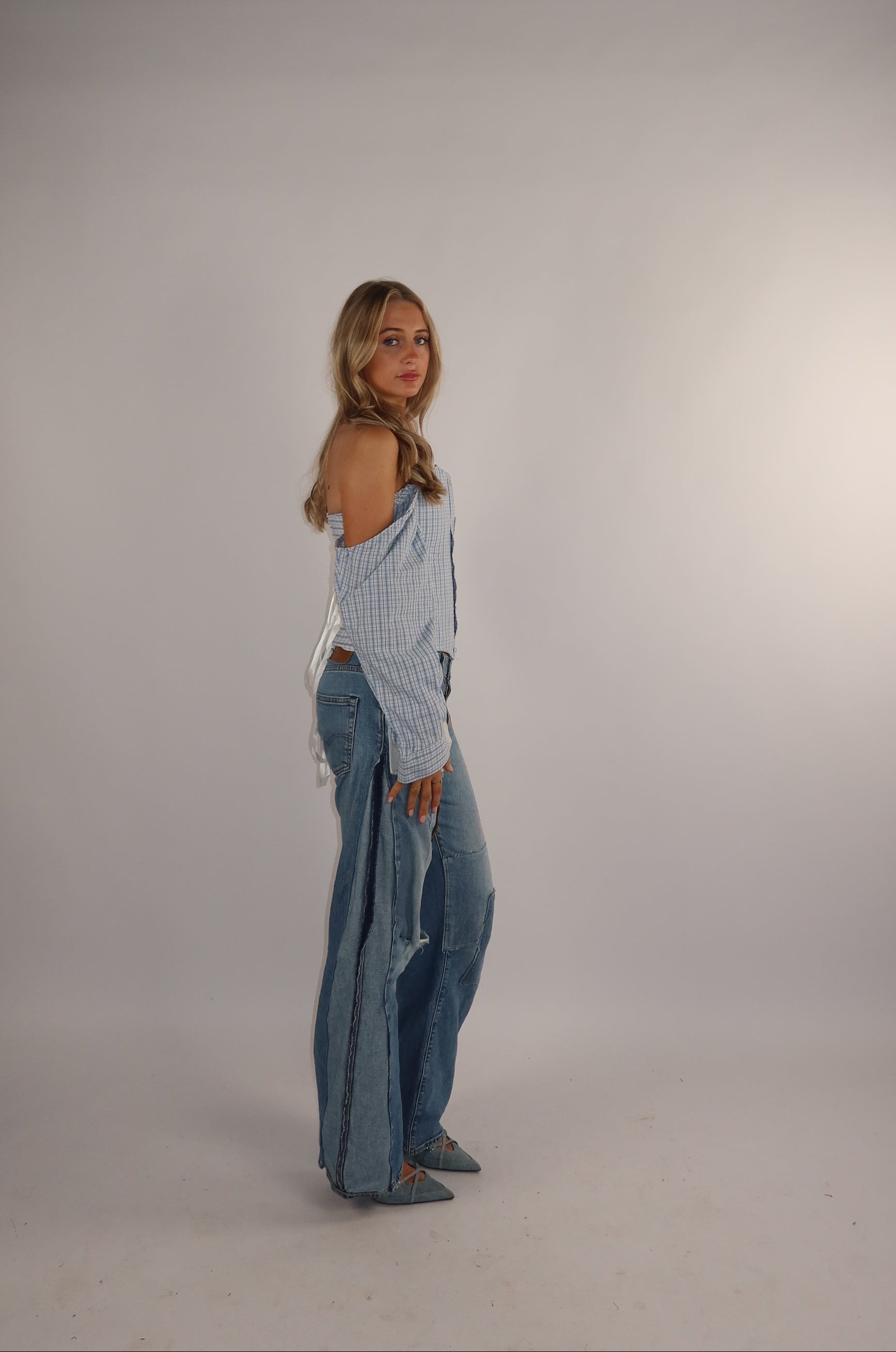 'TWO SIDES' Levi's reworked jeans