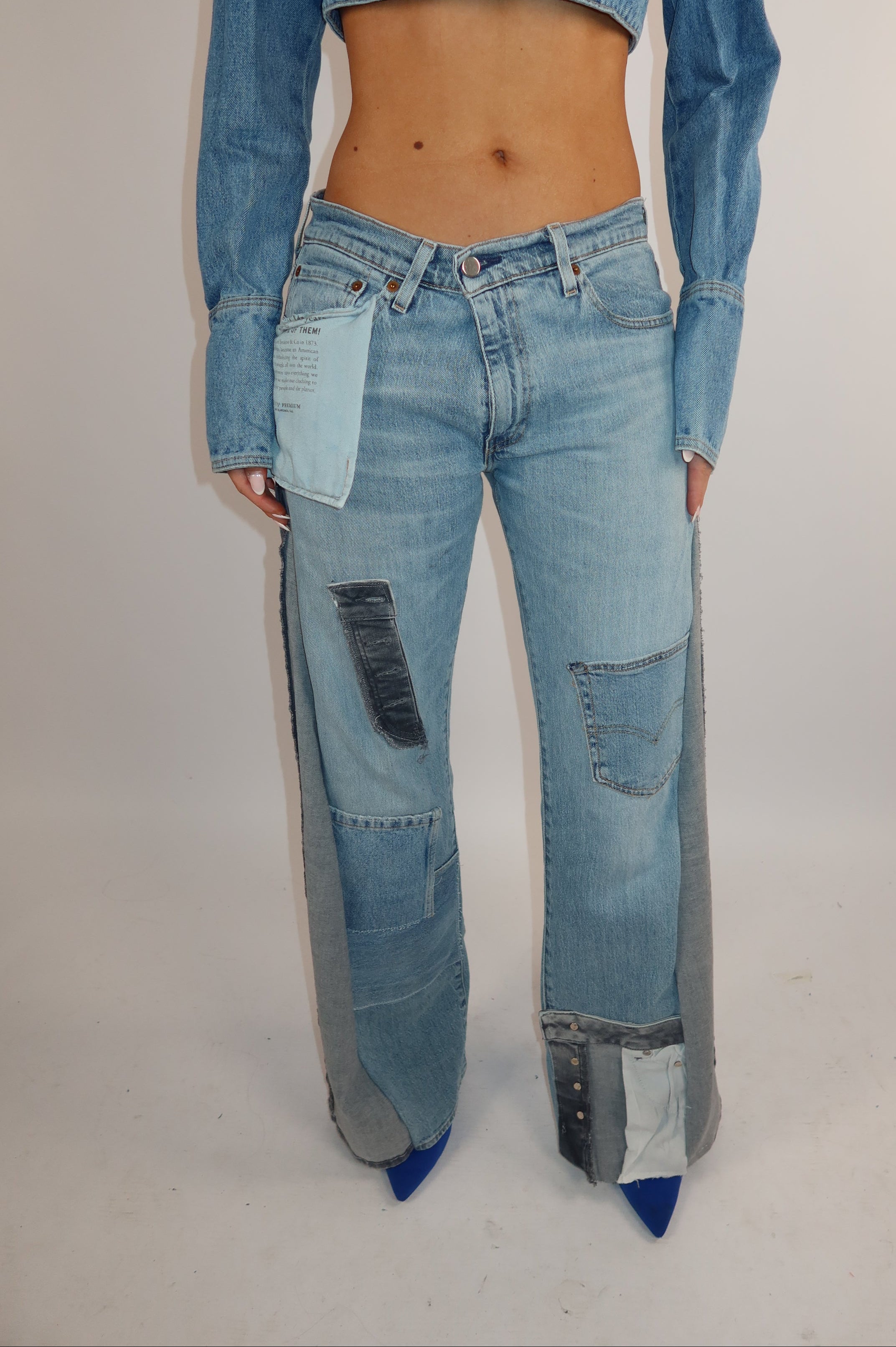 'TWO SIDES' Levi's reworked jeans