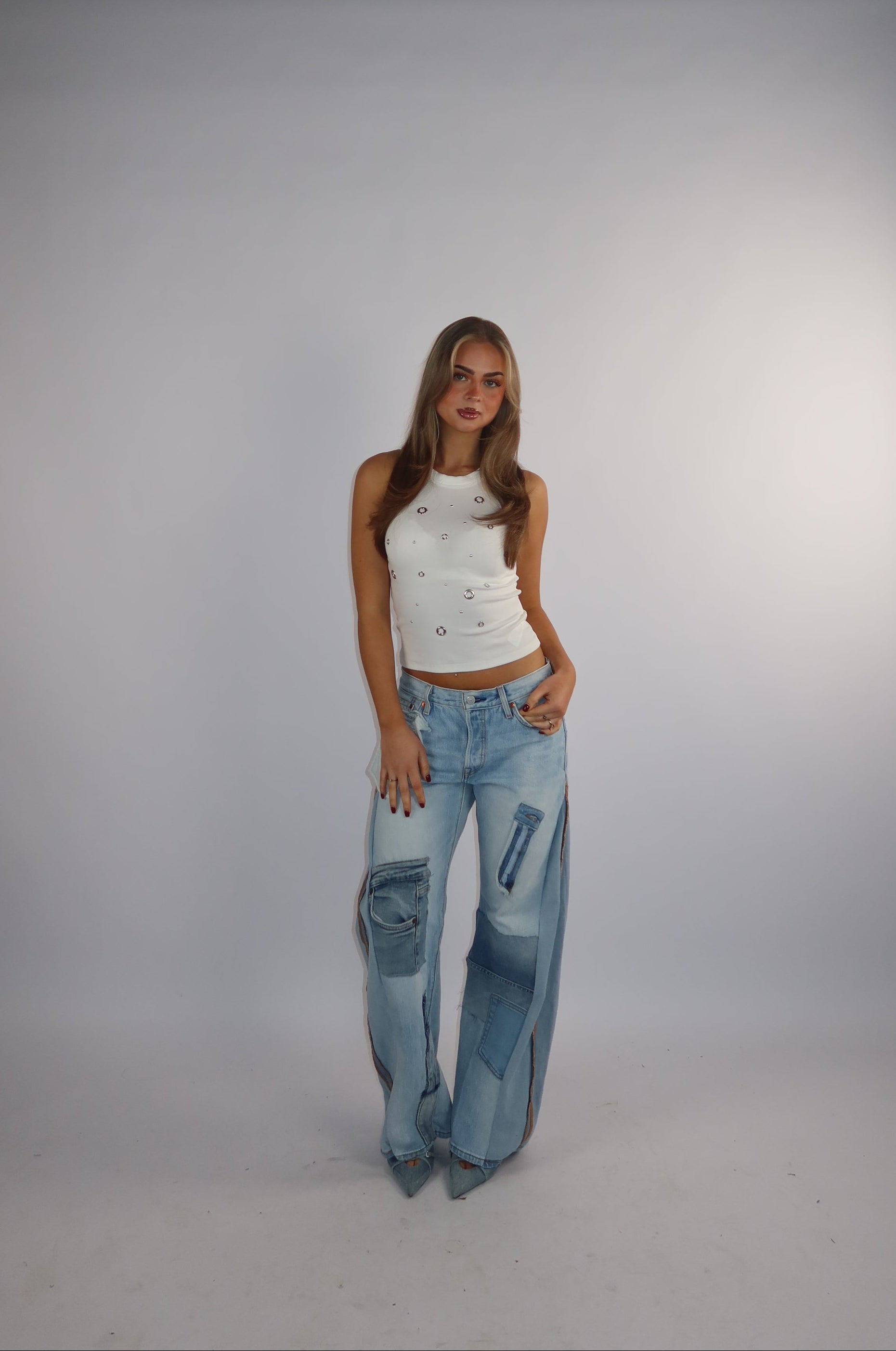 'TWO SIDES' Levi's reworked jeans