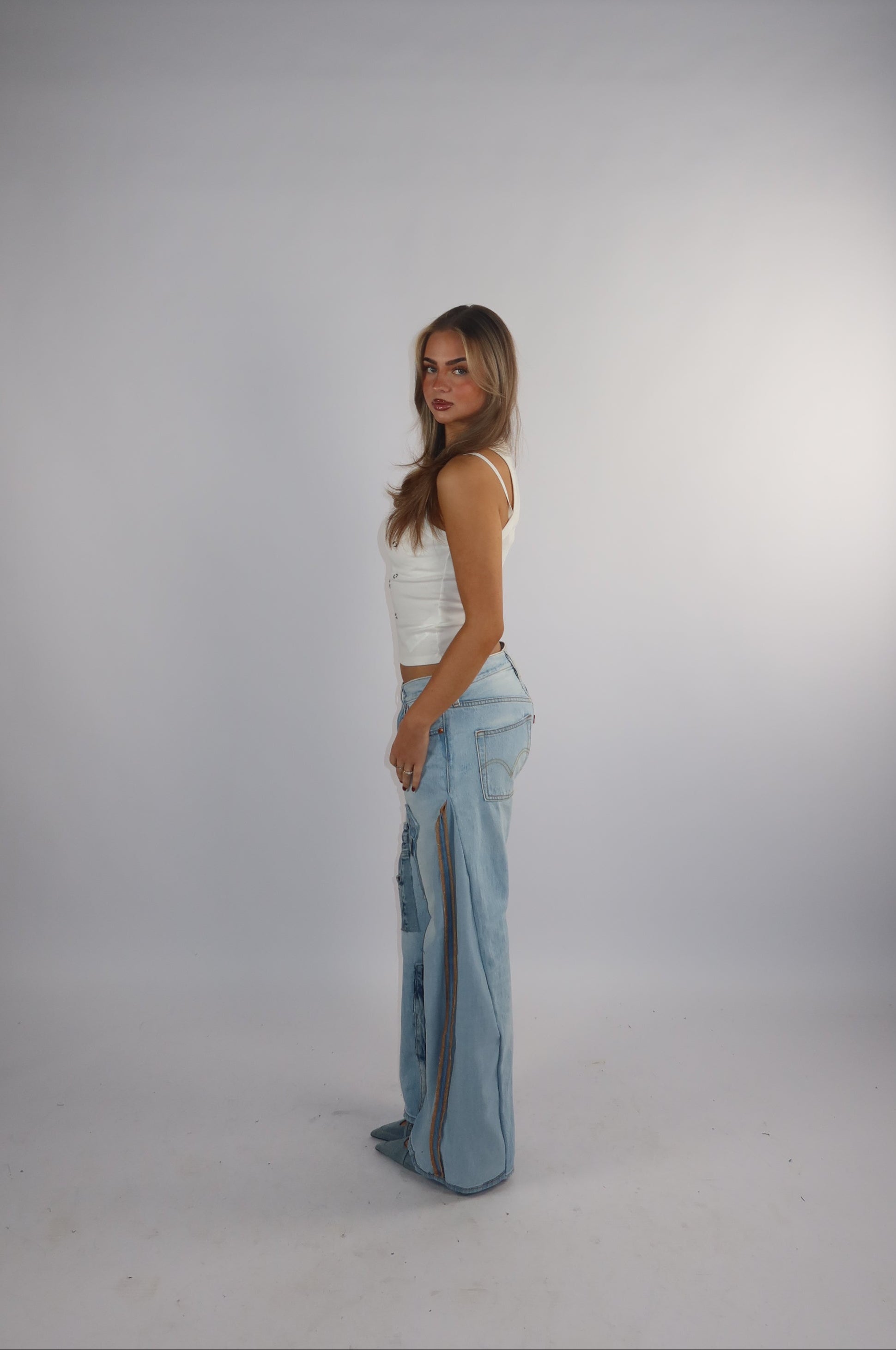 'TWO SIDES' Levi's reworked jeans