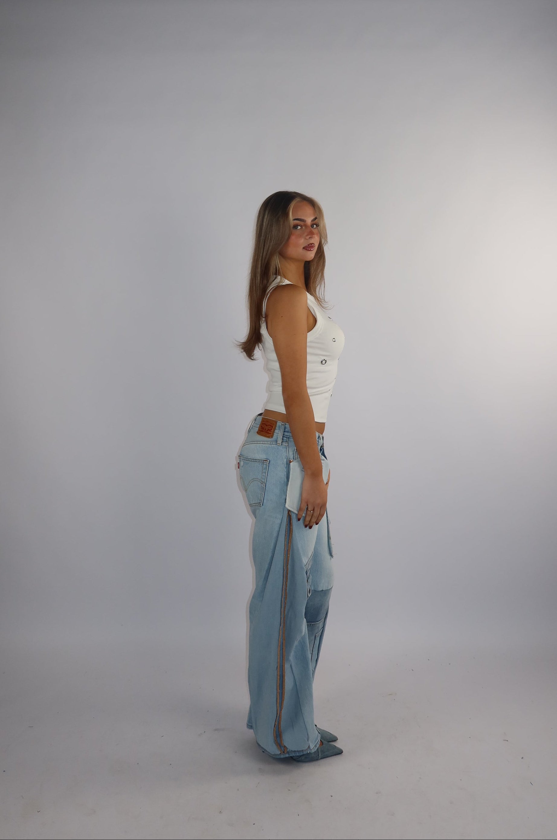 'TWO SIDES' Levi's reworked jeans