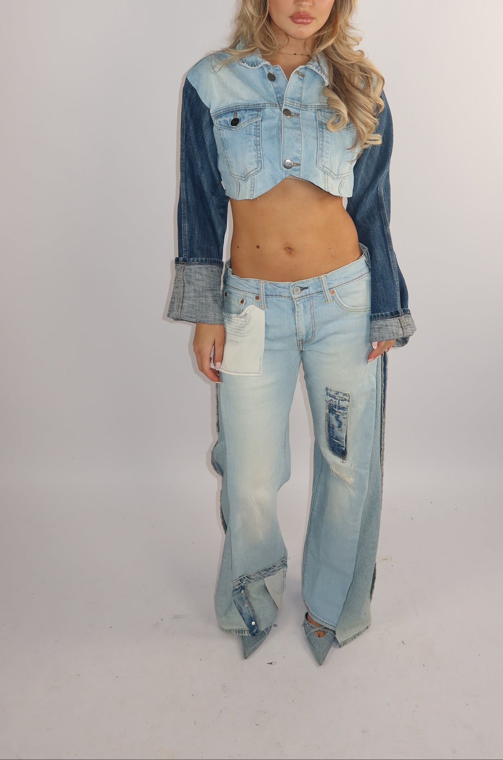 'TWO SIDES' Levi's reworked jeans