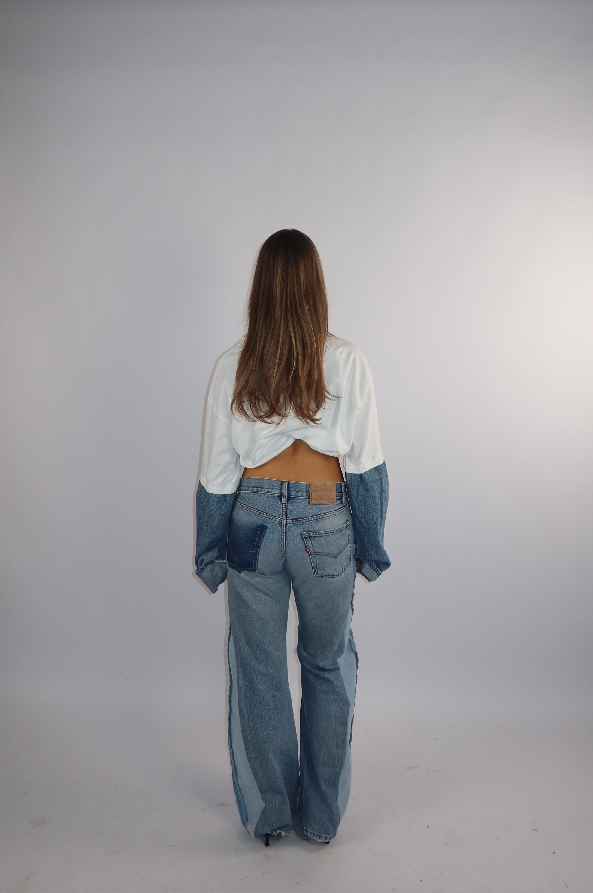 'TWO SIDES' Levi's reworked jeans