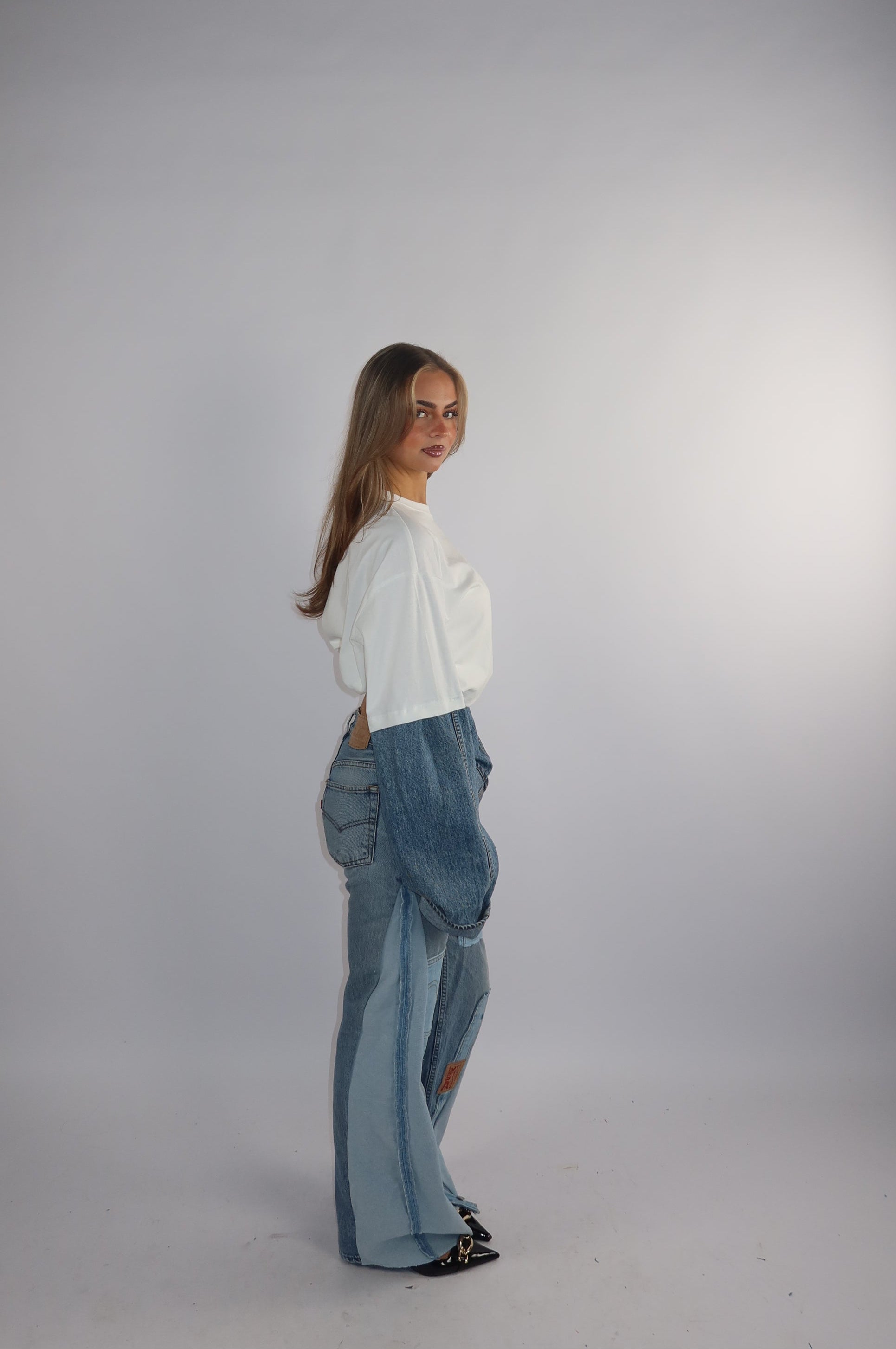 'TWO SIDES' Levi's reworked jeans