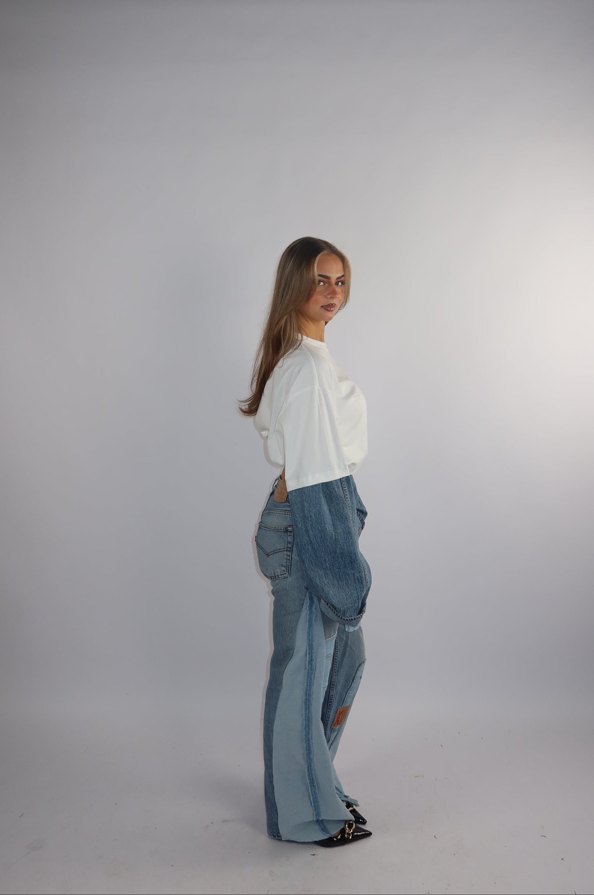 'DENIM' Sleeves t-shirt