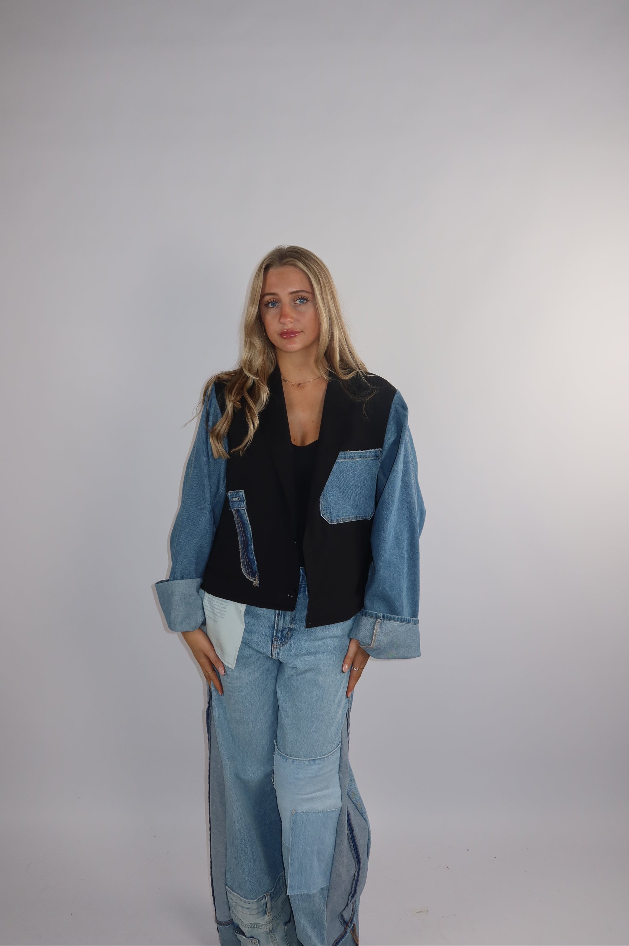 'DENIM' Sleeves blazer
