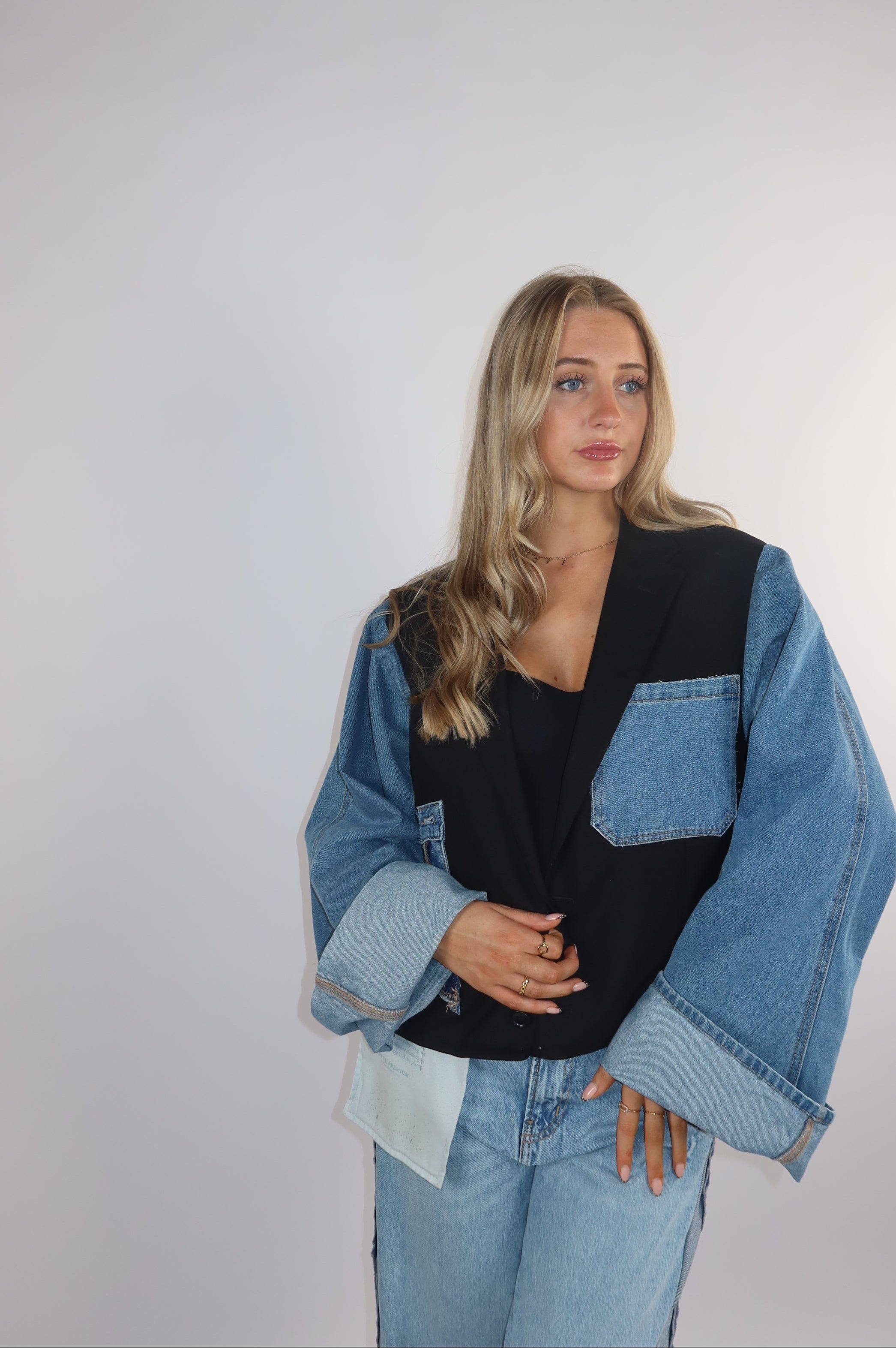 'DENIM' Sleeves blazer