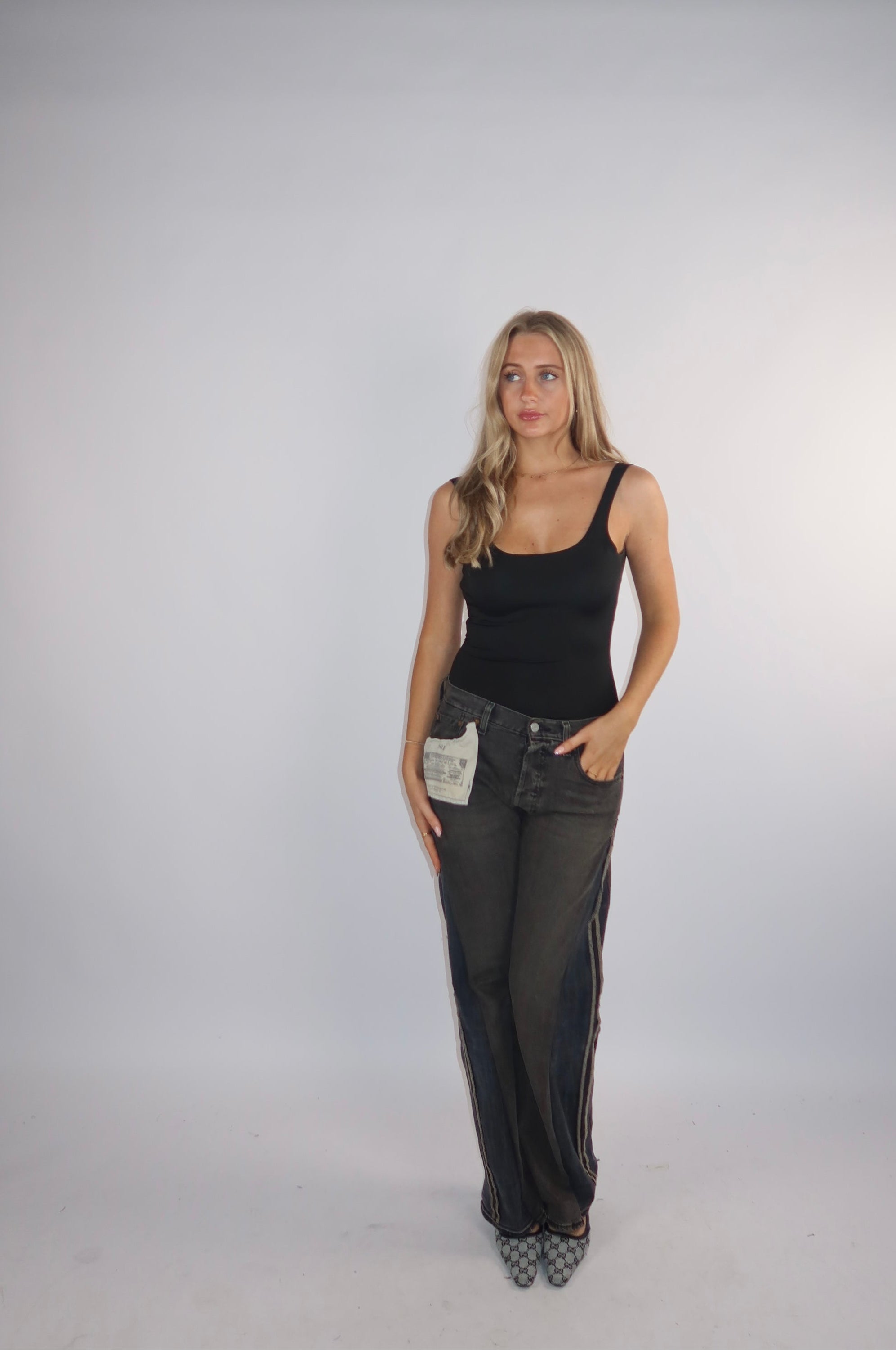 'TWO SIDES' Levi's reworked jeans