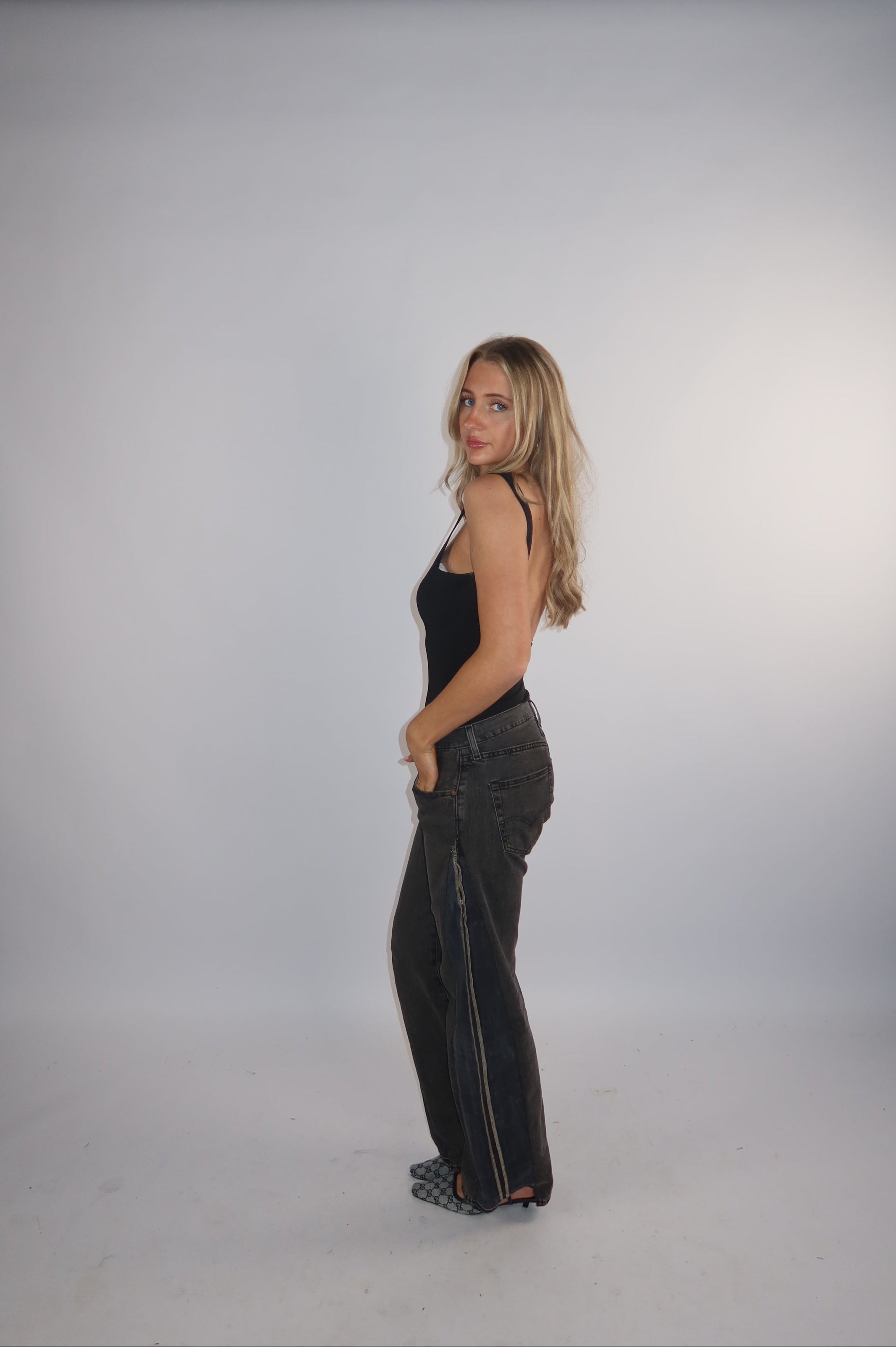 'TWO SIDES' Levi's reworked jeans