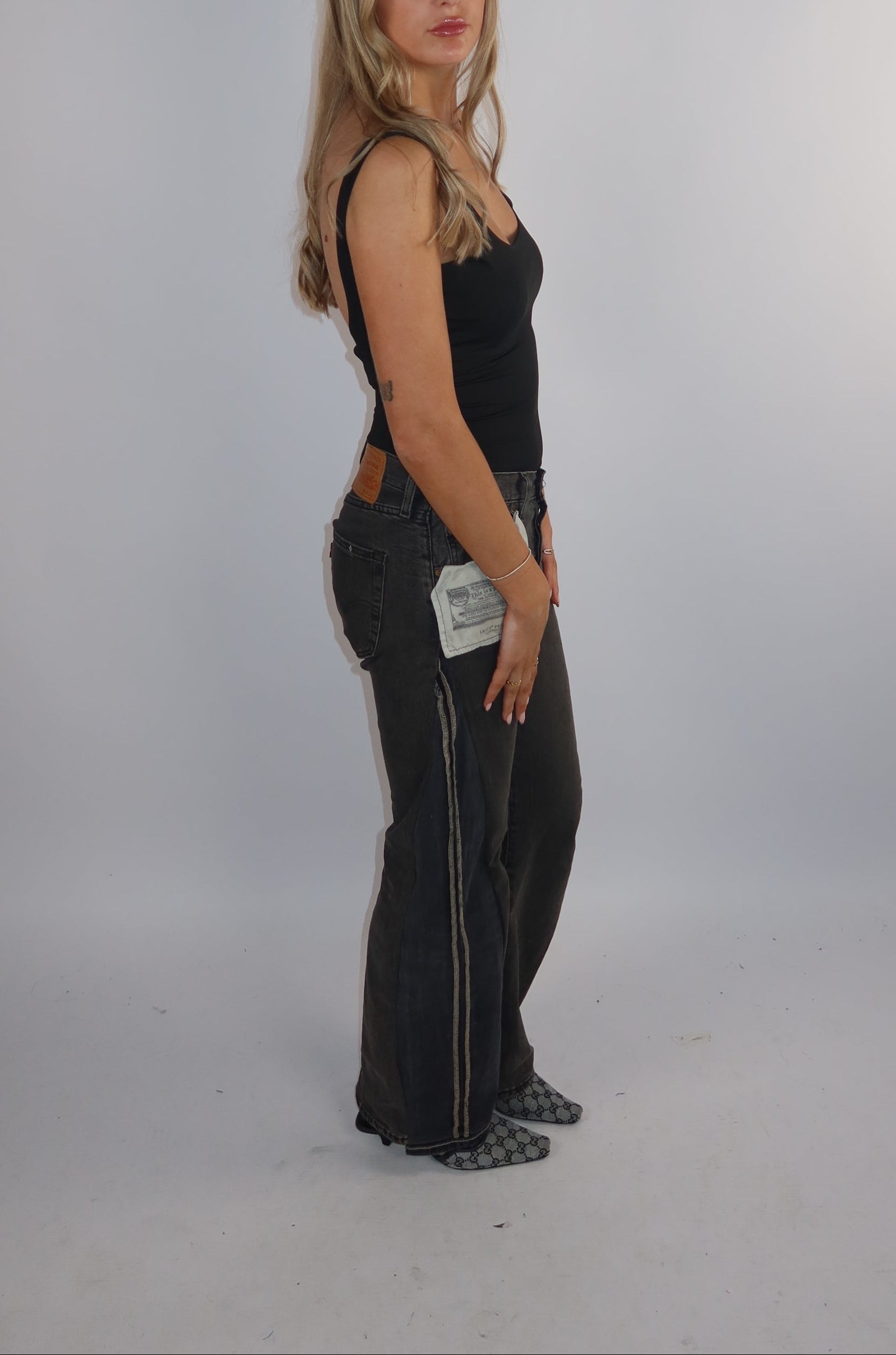 'TWO SIDES' Levi's reworked jeans