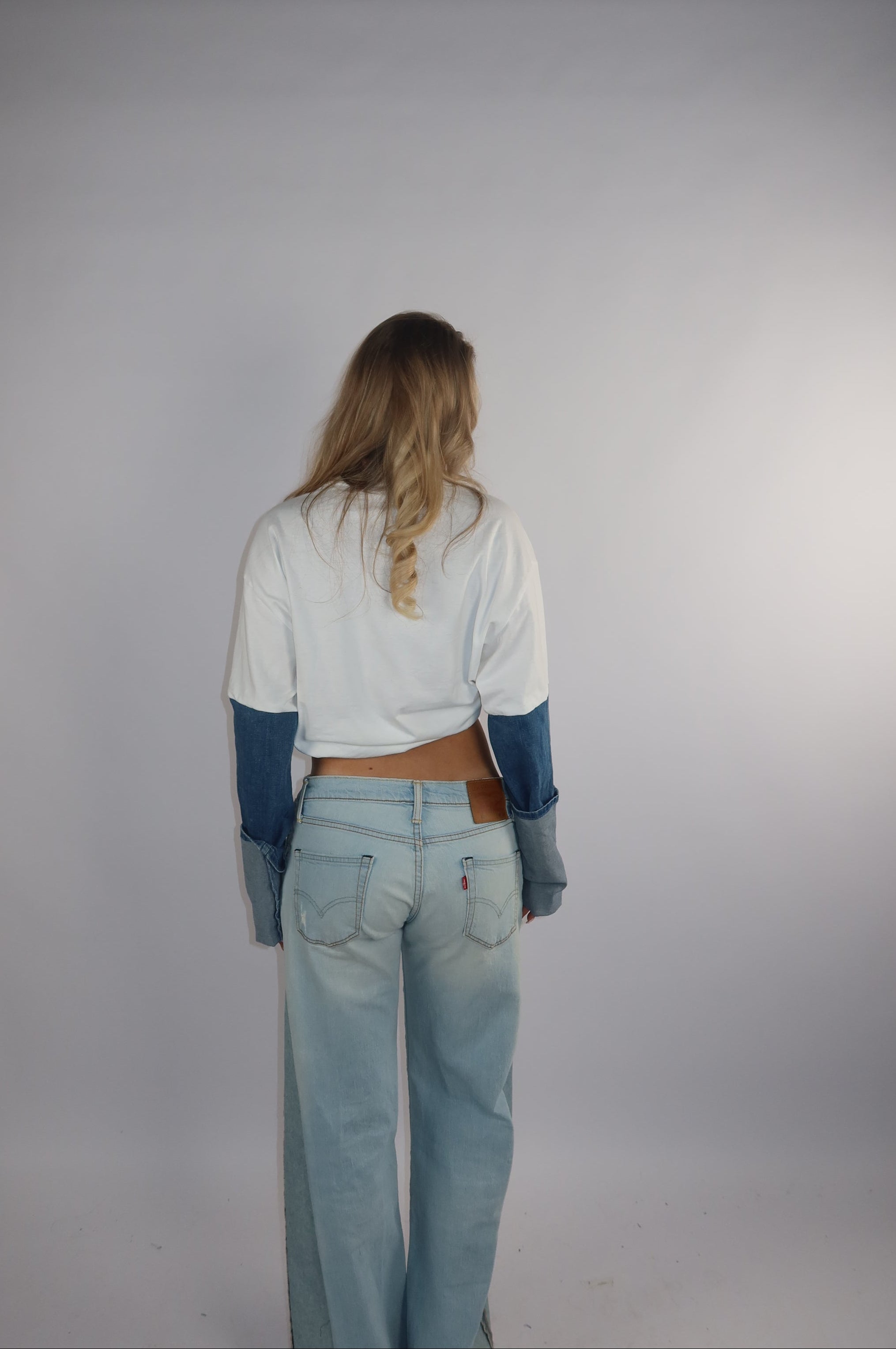 'DENIM' Sleeves t-shirt