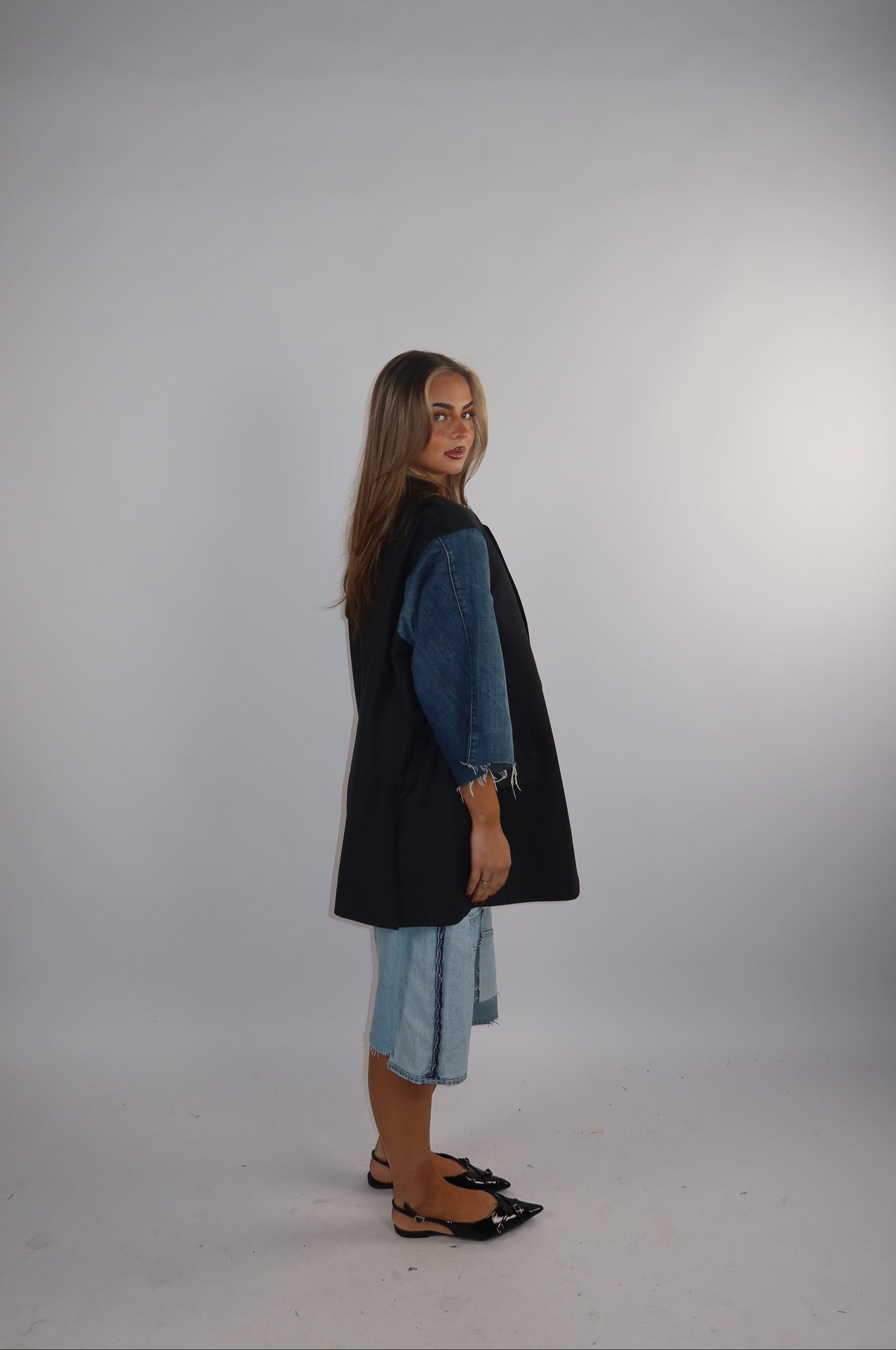 'DENIM' Short sleeves blazer