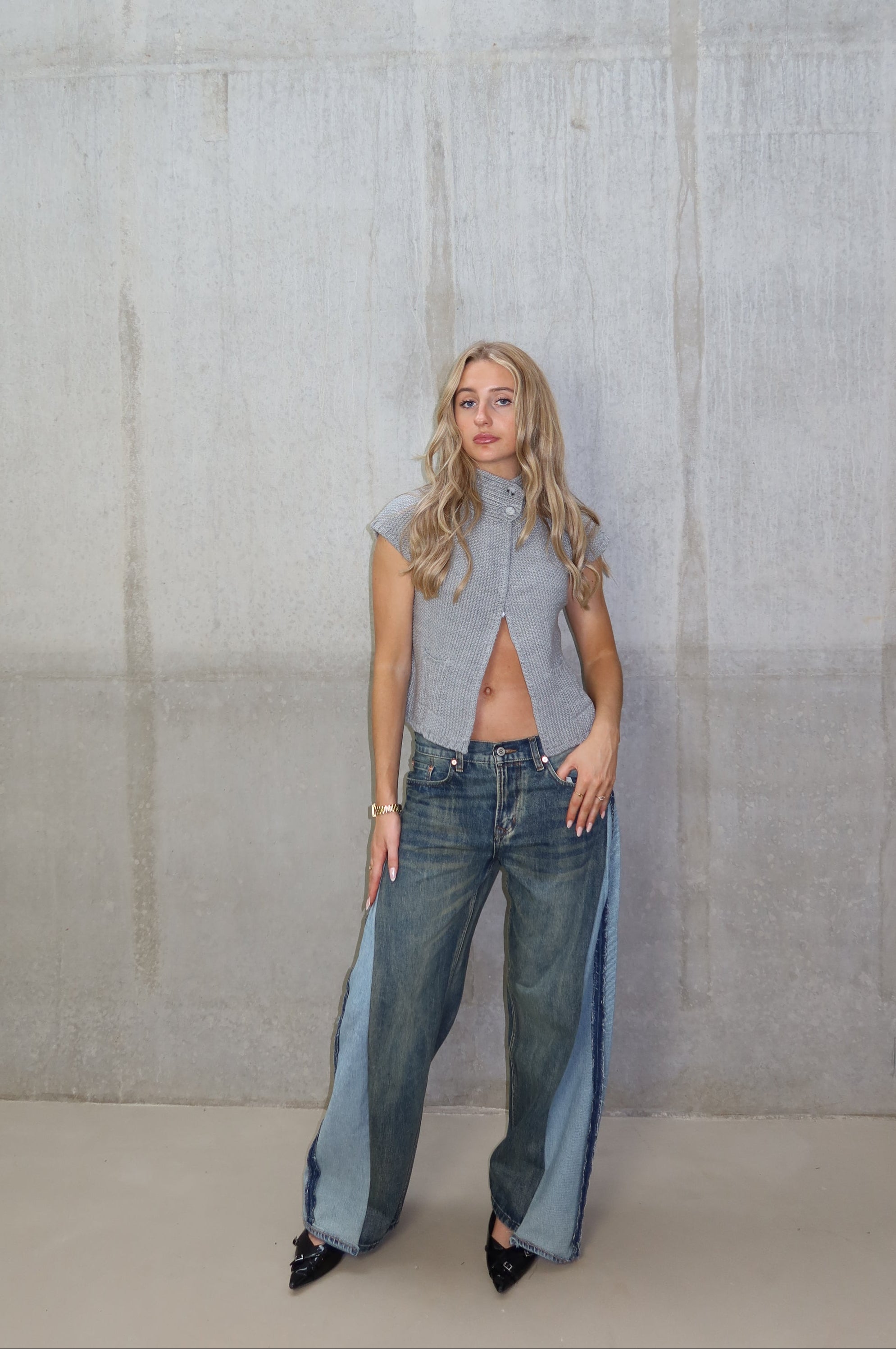 'TWO SIDES' Evisu reworked jeans