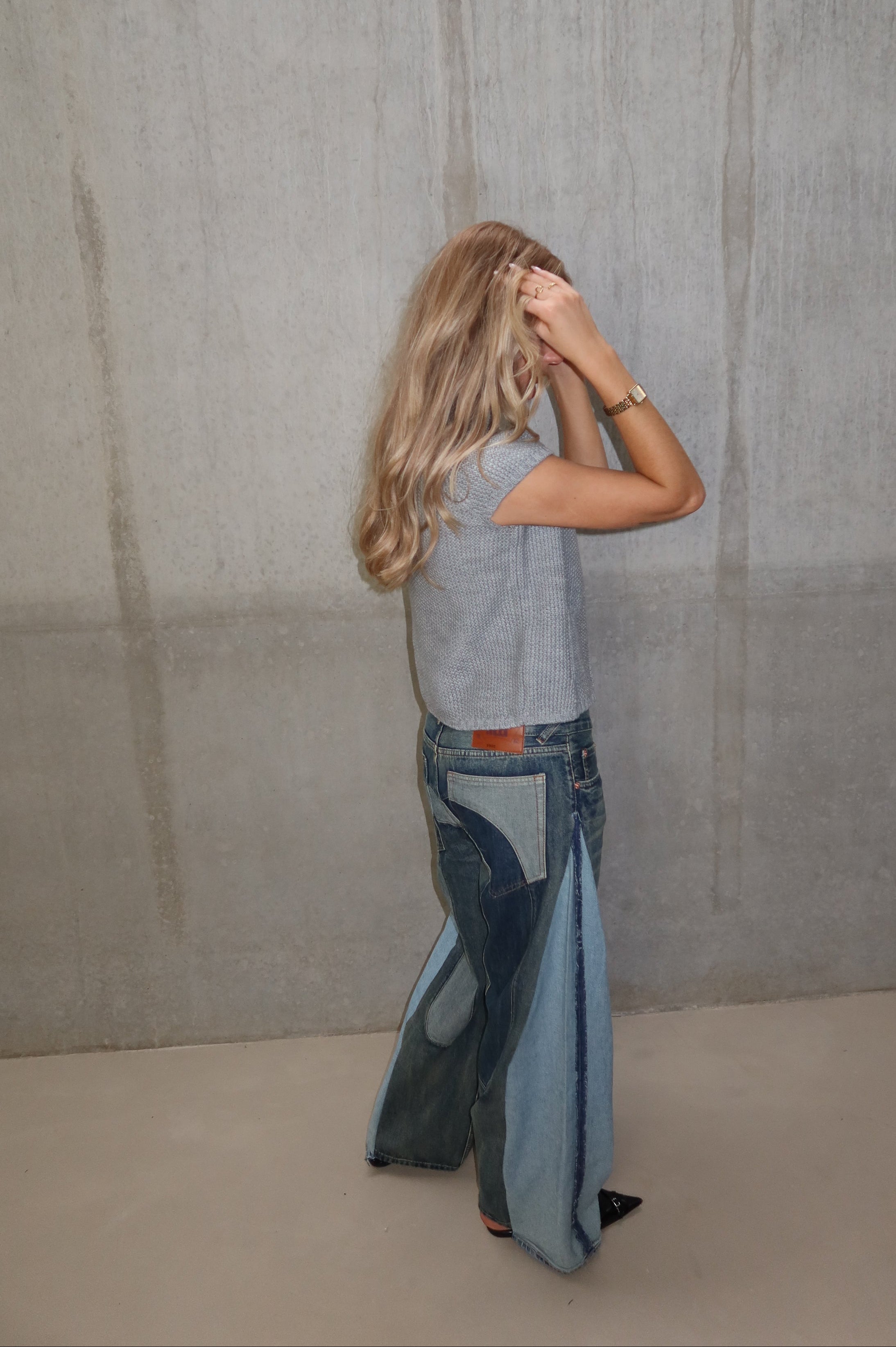 'TWO SIDES' Evisu reworked jeans