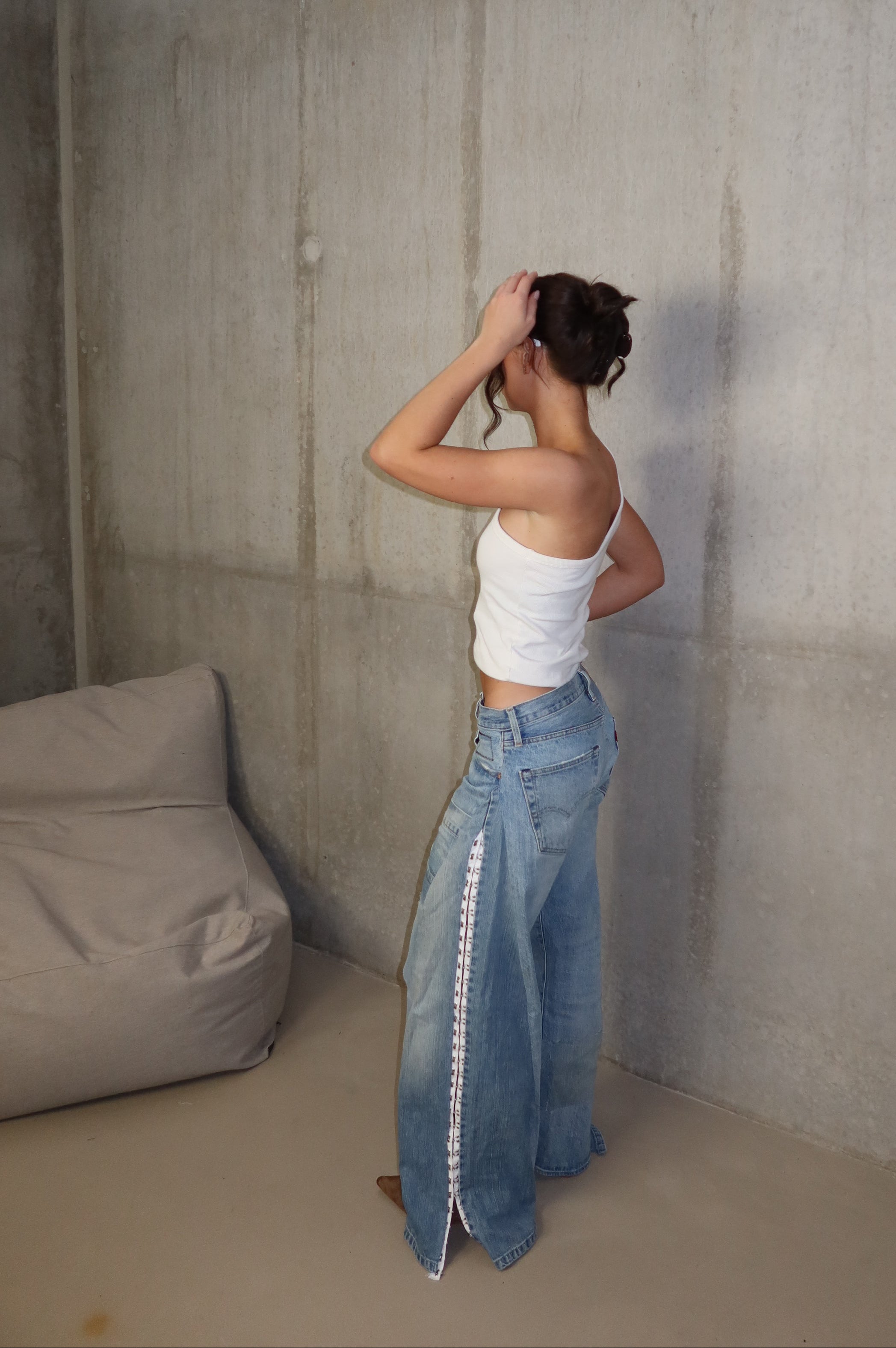 'TWO SIDES' Levi's reworked jeans