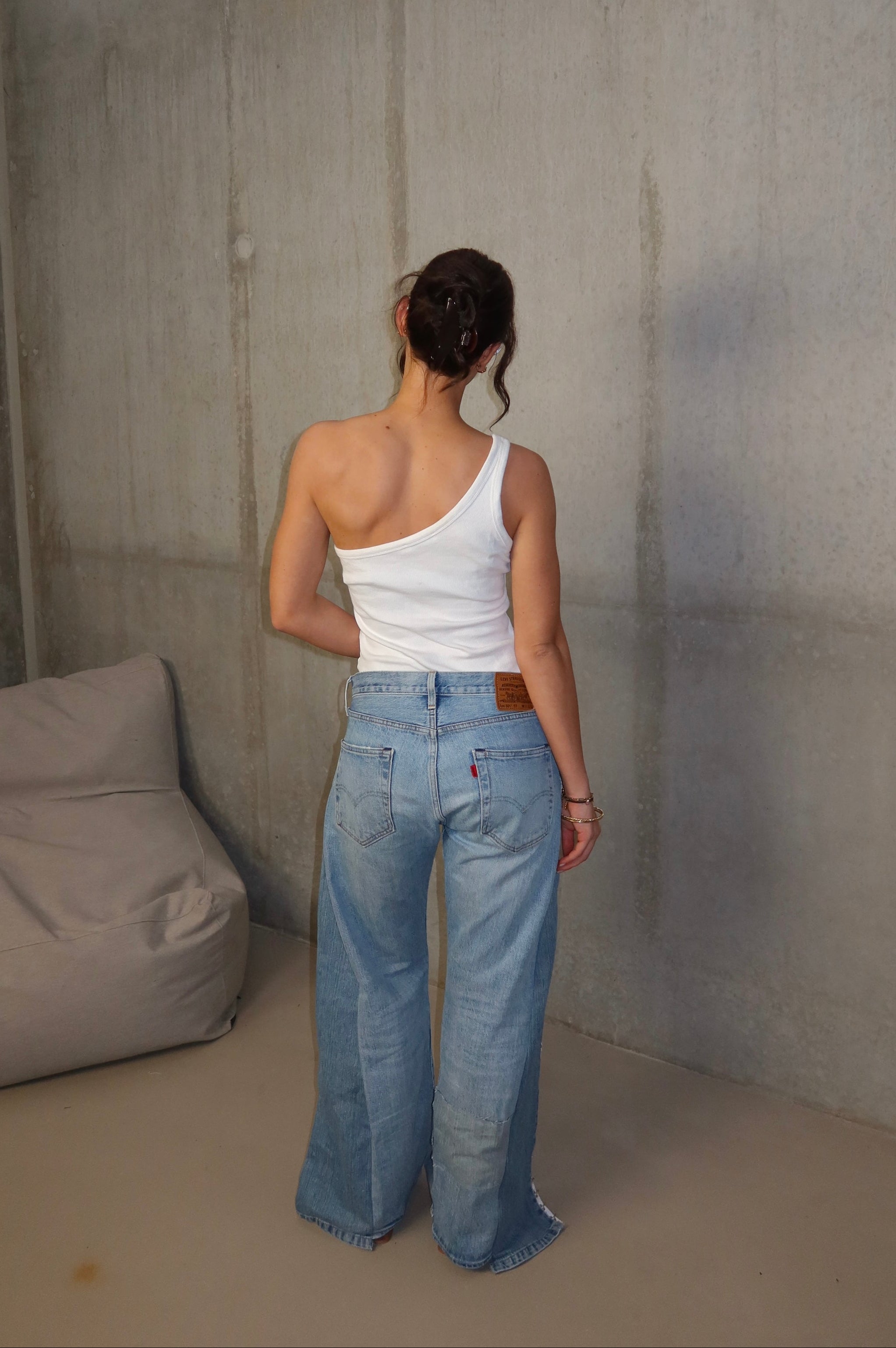 'TWO SIDES' Levi's reworked jeans