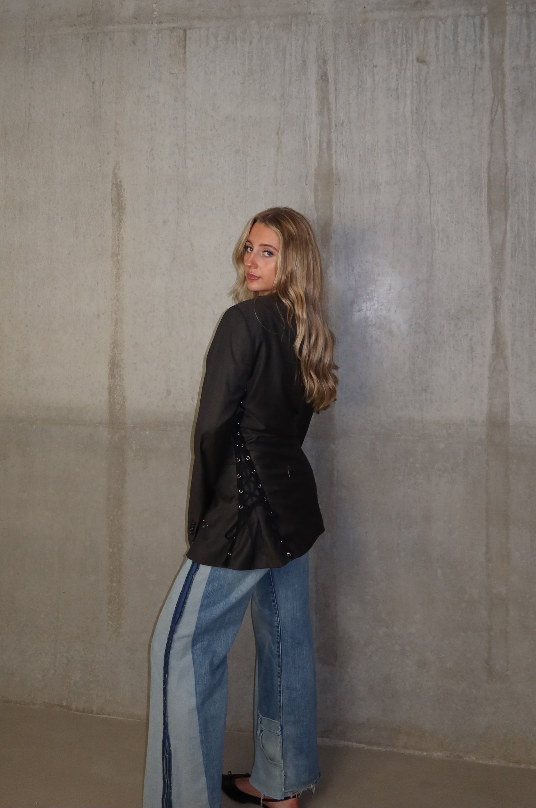 'REFINED' Tailored blazer brown dark