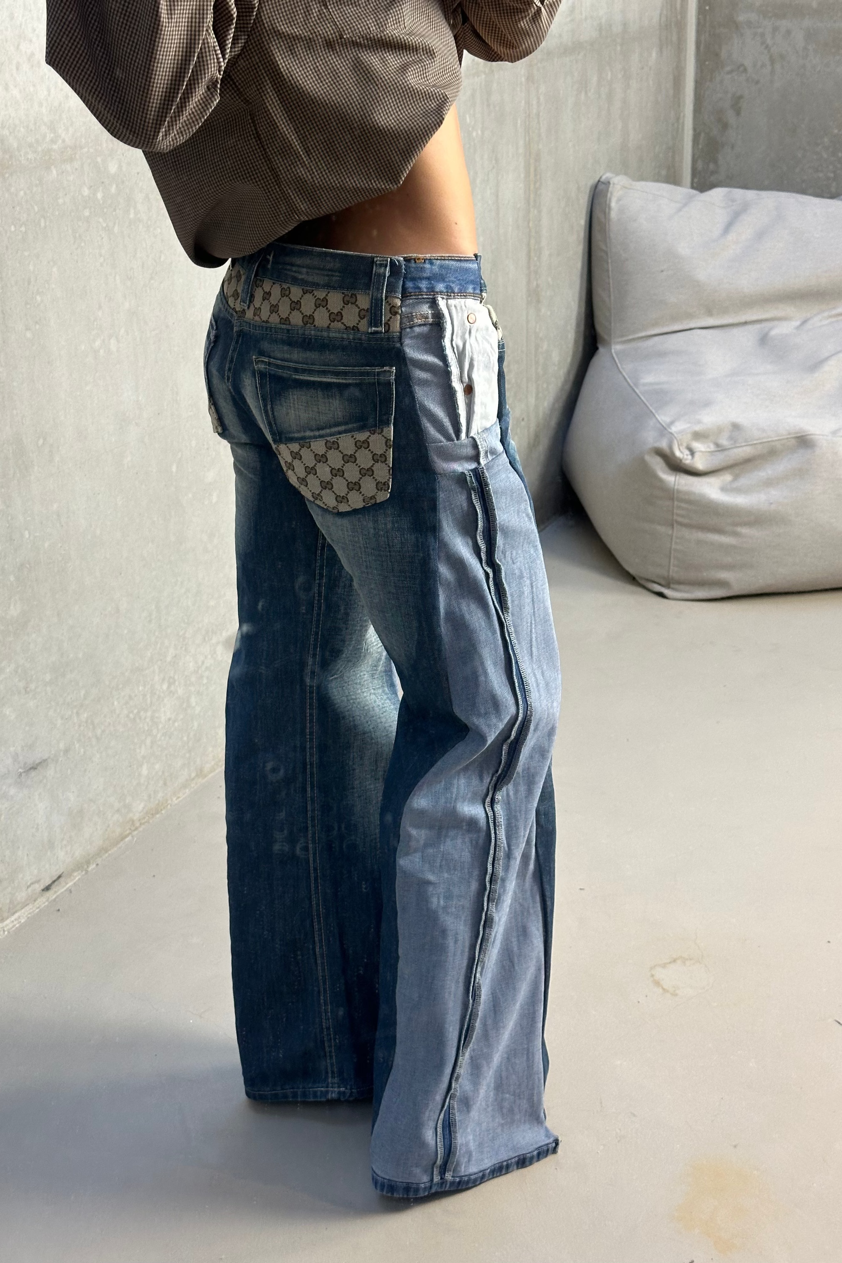'TWO SIDES' Gucci reworked jeans