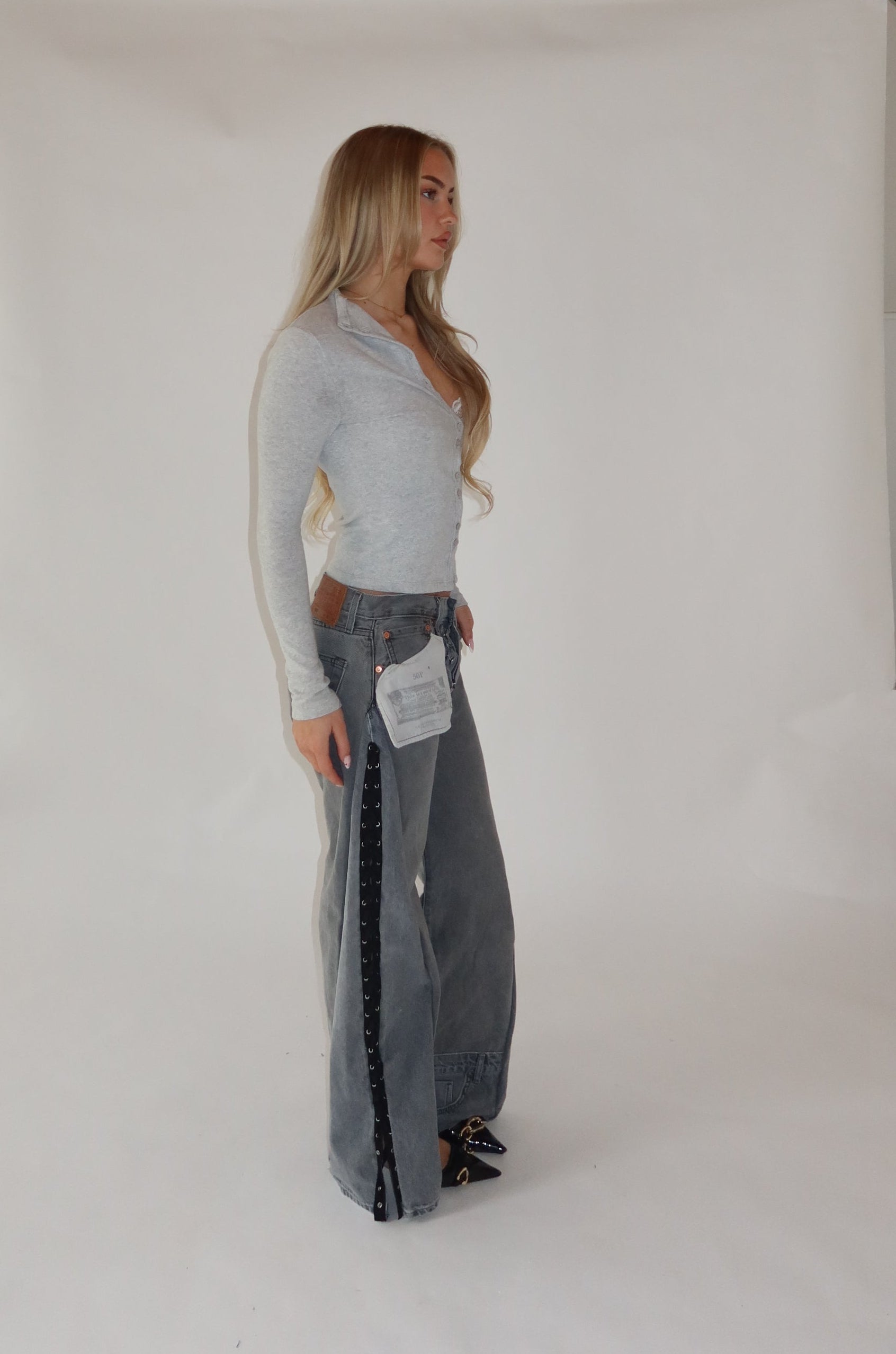 ‘LACED’ Levi’s reworked jeans