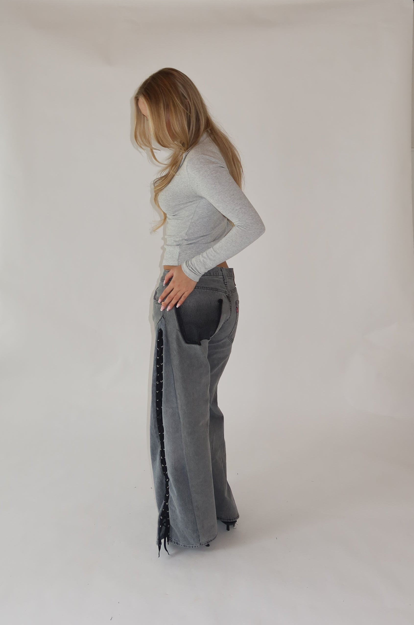 ‘LACED’ Levi’s reworked jeans