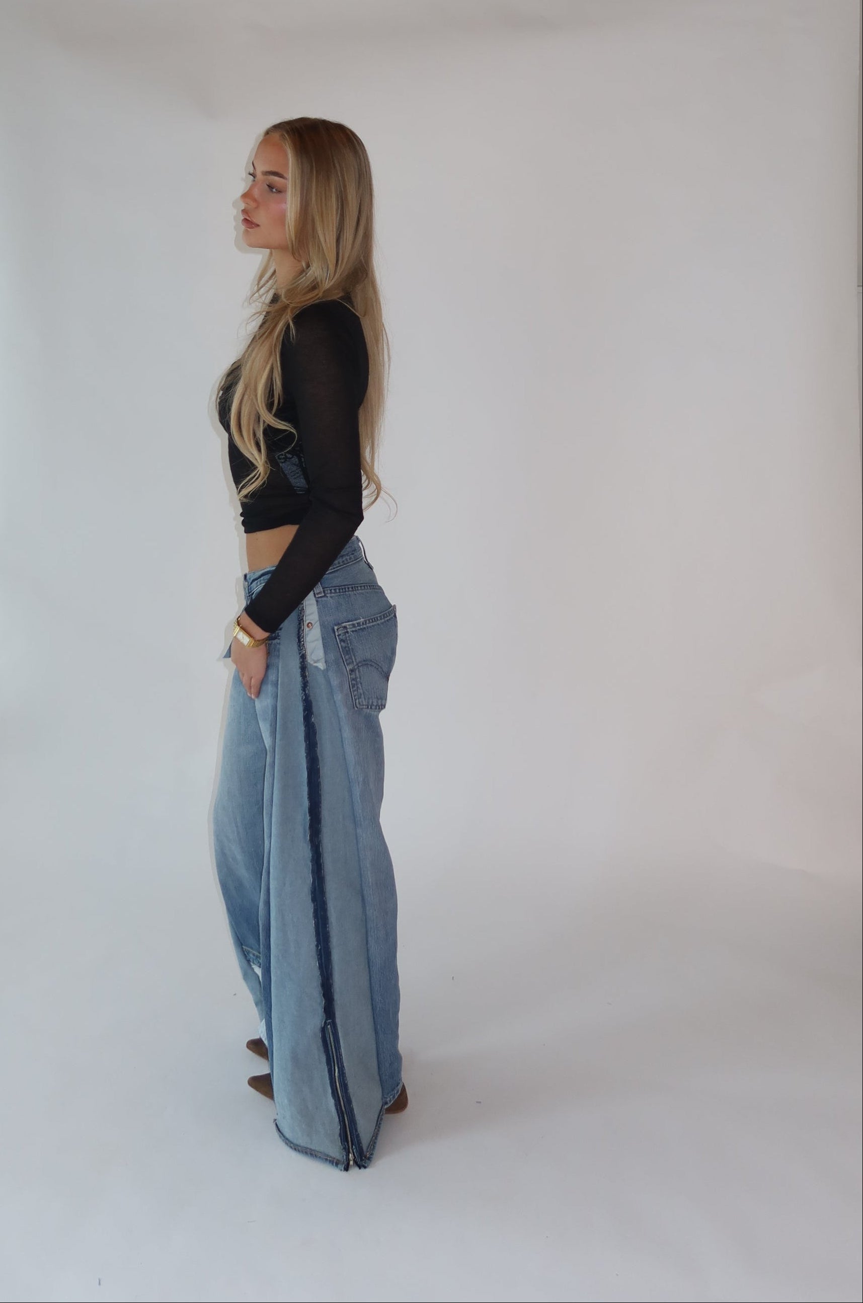 ‘TWO SIDES’ Levi’s reworked jeans