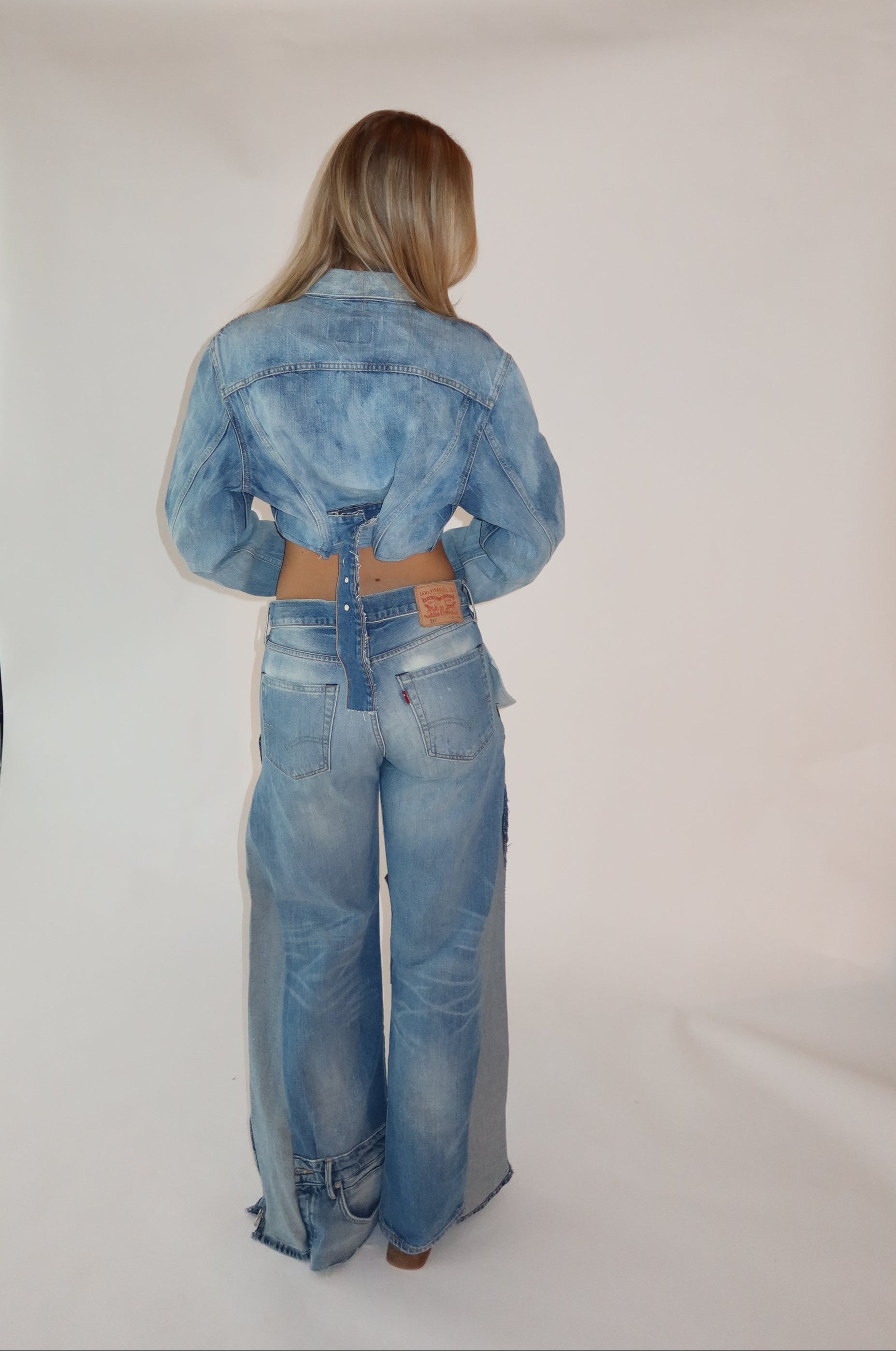 'ONE TONE' reworked denim jacket