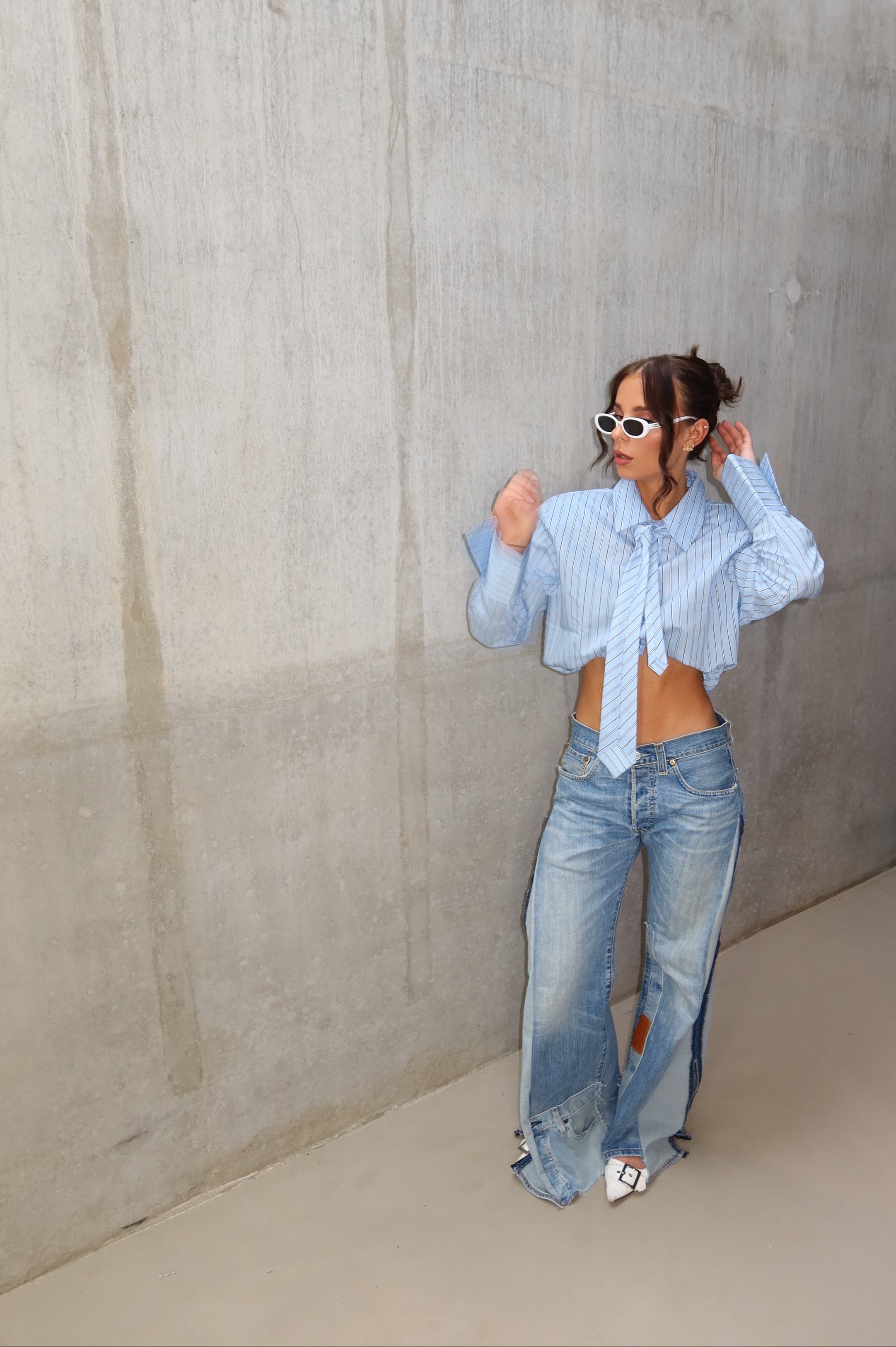 'TWO SIDES' Levi's reworked jeans