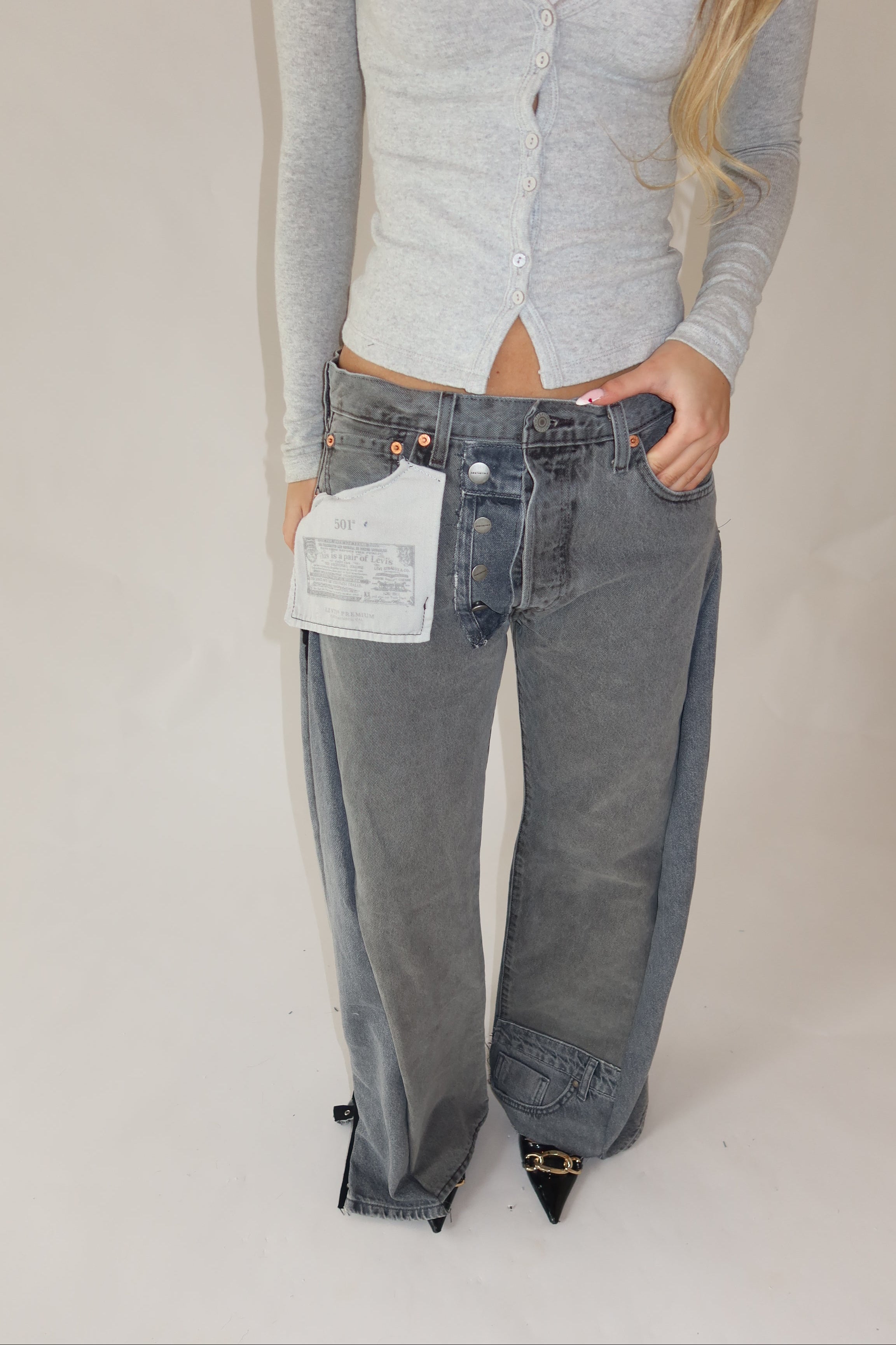 ‘LACED’ Levi’s reworked jeans