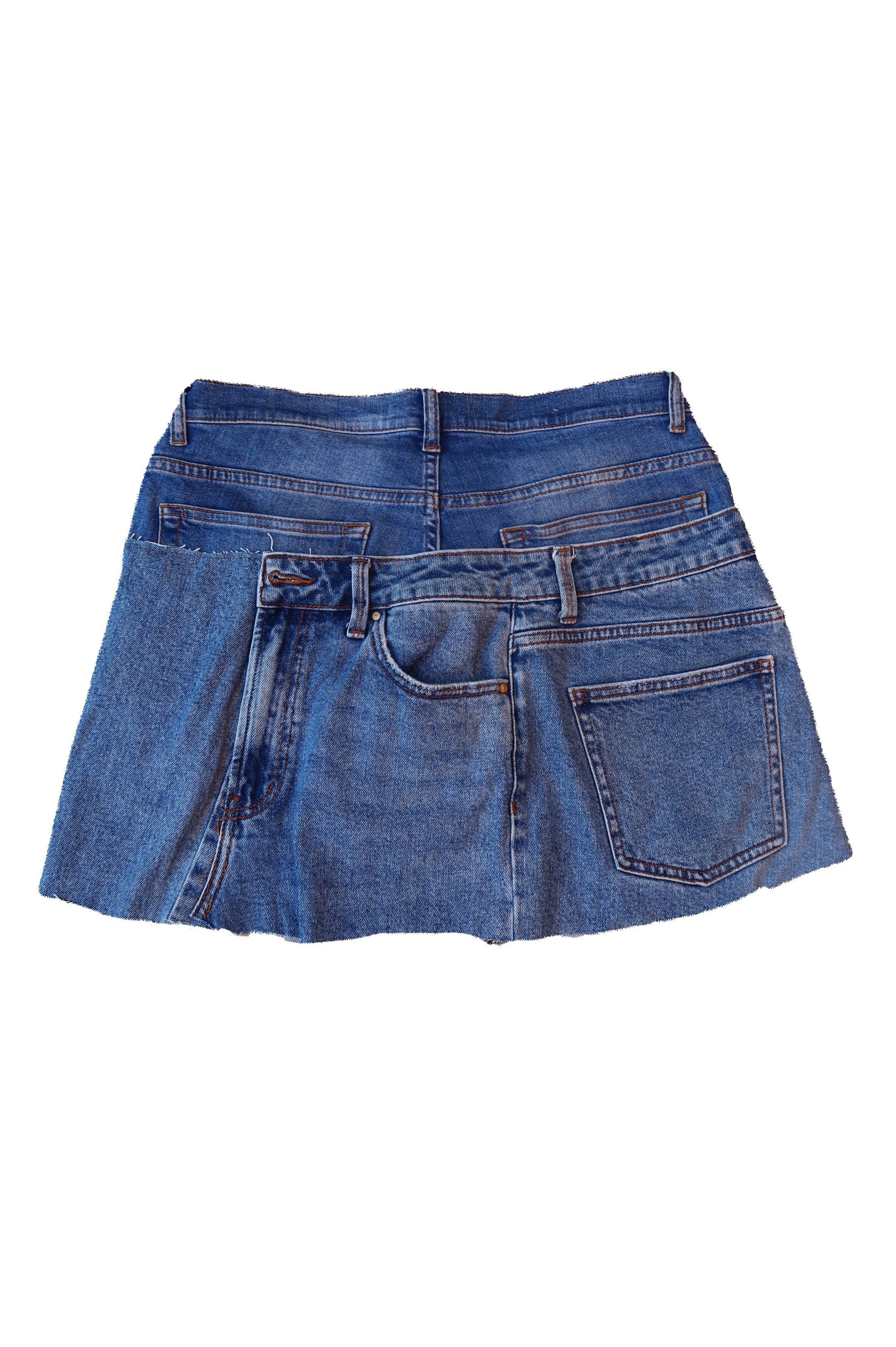 'DOUBLE UP' Levi's reworked denim skirt