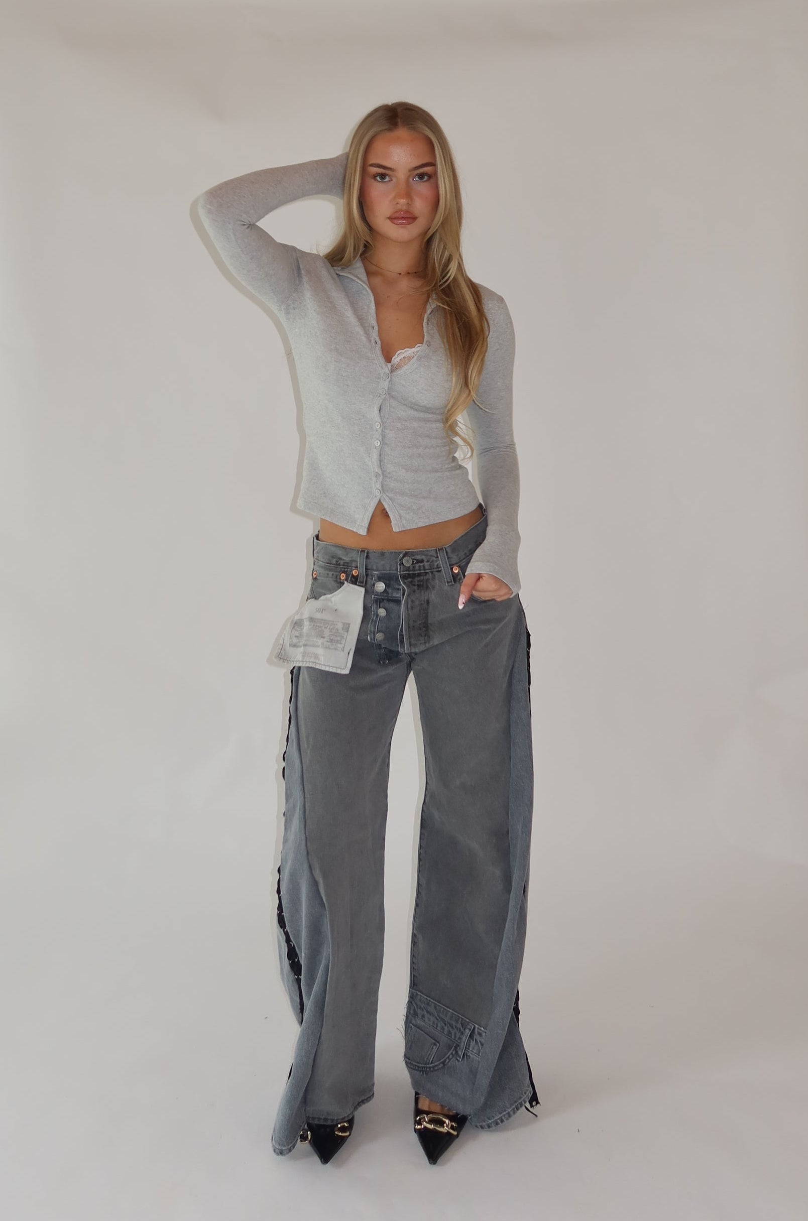 ‘LACED’ Levi’s reworked jeans