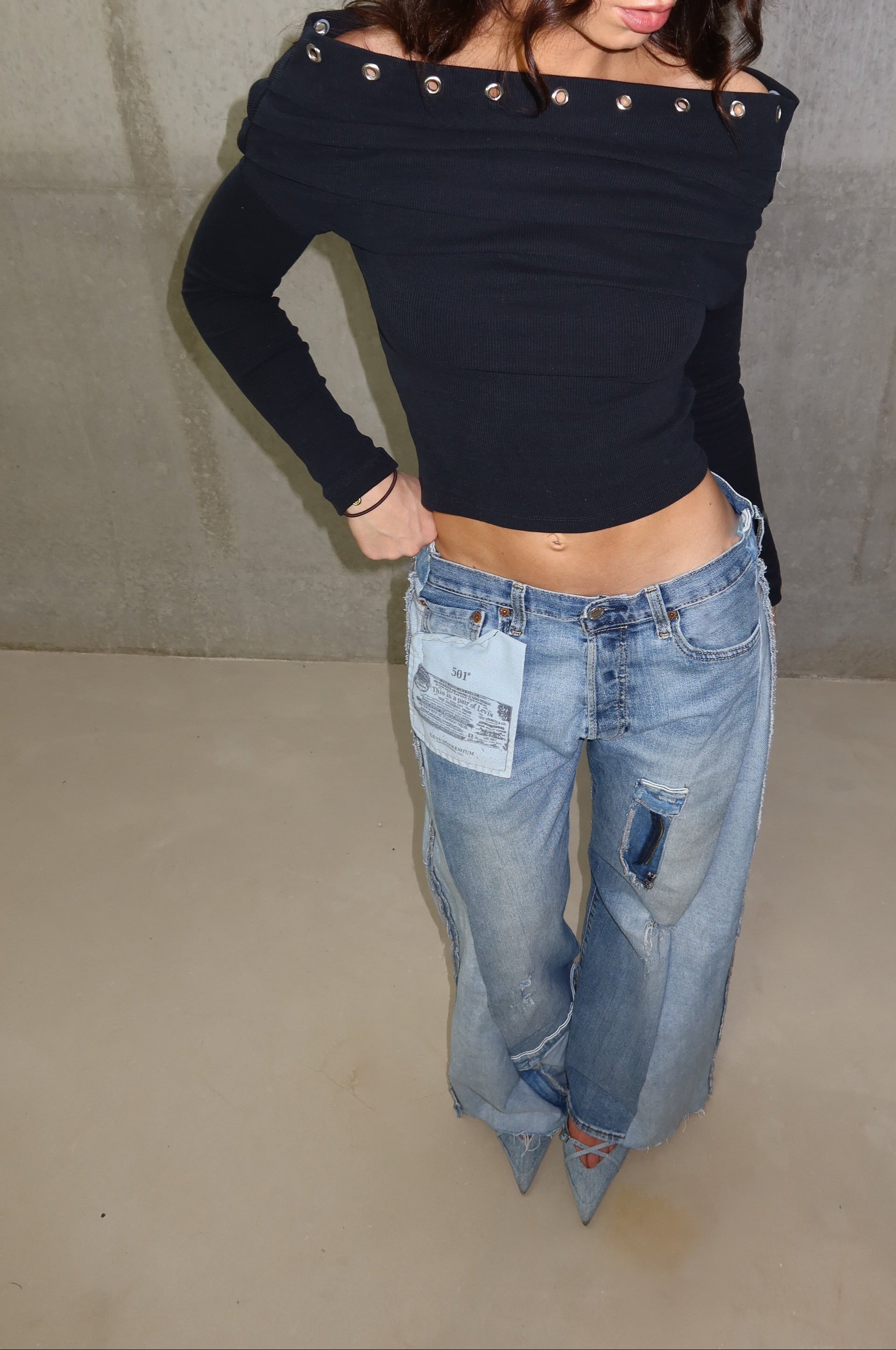 'TWO SIDES' Levi's reworked jeans