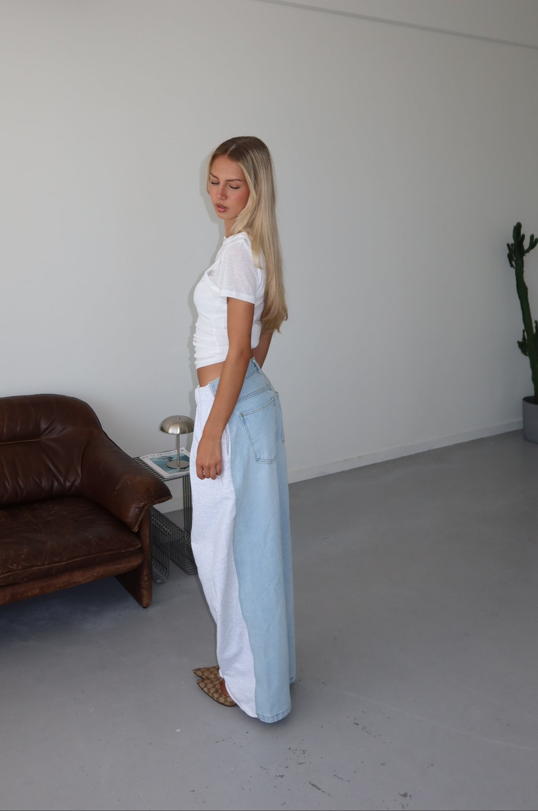 'REVERSE' denim jogger