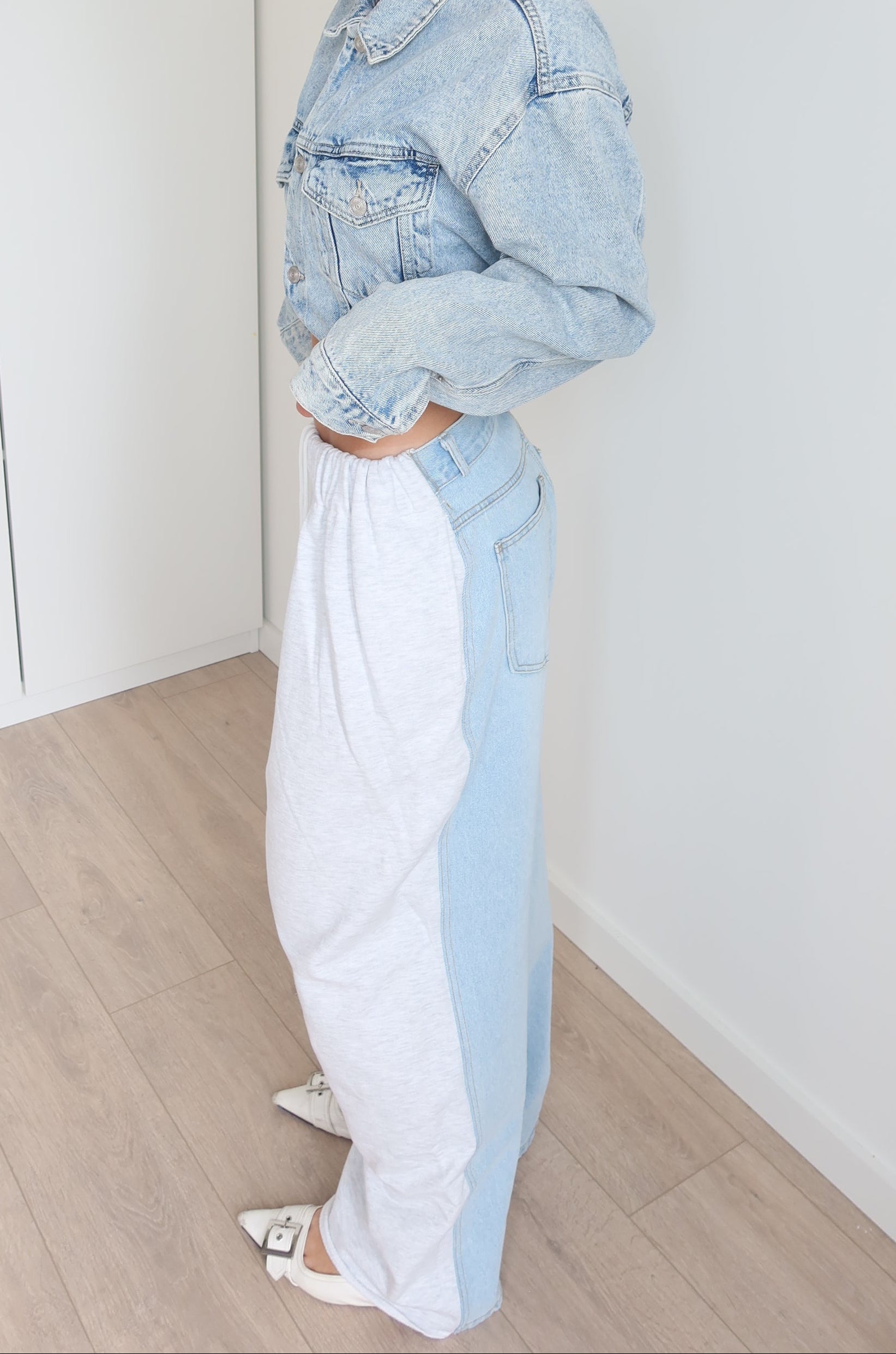 'REVERSE' denim jogger