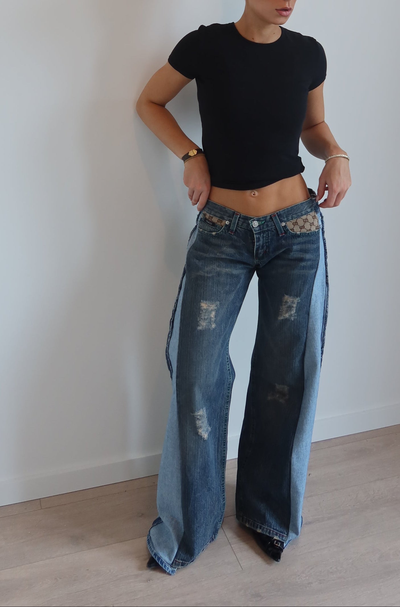 'TWO SIDES' Gucci reworked jeans